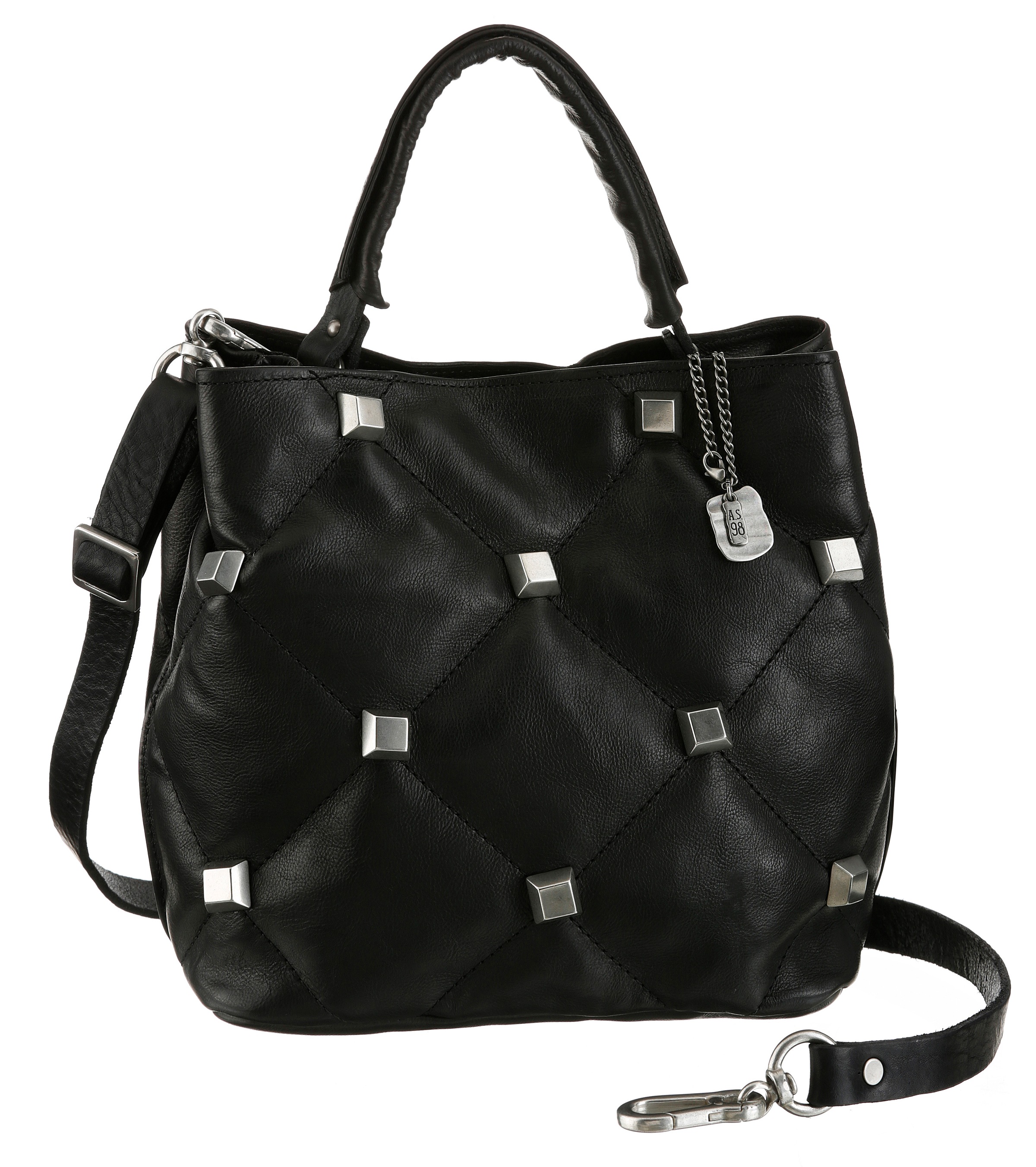 Image of A.S.98 Henkeltasche, aus echtem Leder mit Nieten verziert bei Ackermann Versand Schweiz