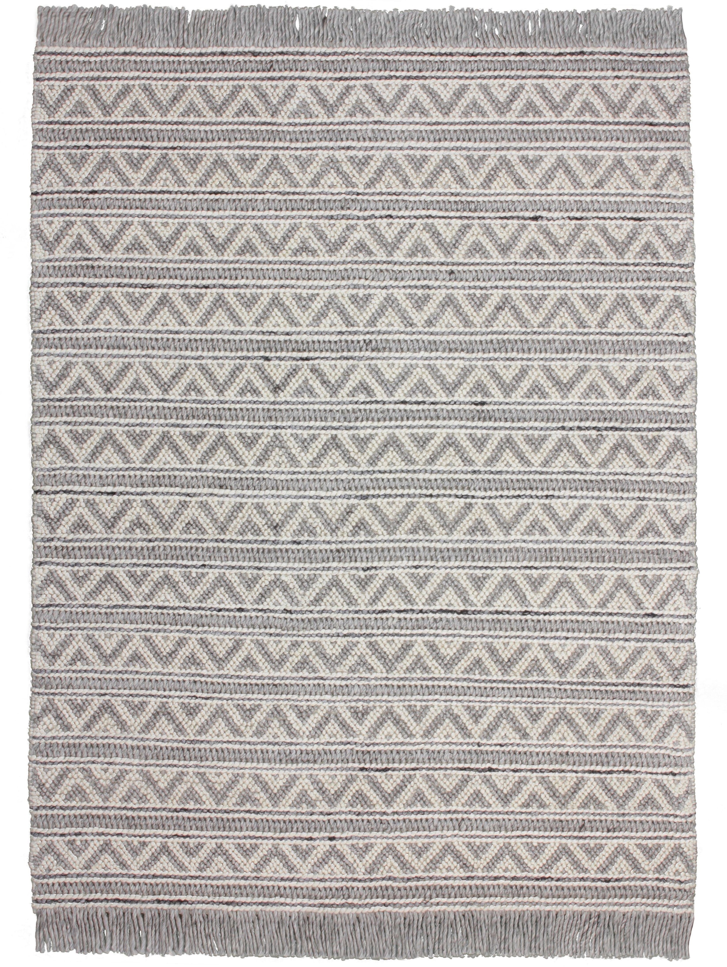 calo-deluxe Teppich »Bature 500«, rechteckig, 10 mm Höhe, Wolle und Viskose mit Fransen, Wohnzimmer