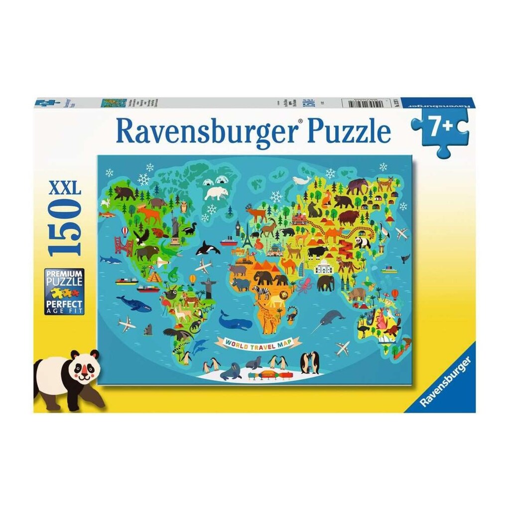 Ravensburger Puzzle »Puzzle Tierische Weltkarte«, (150 tlg.)