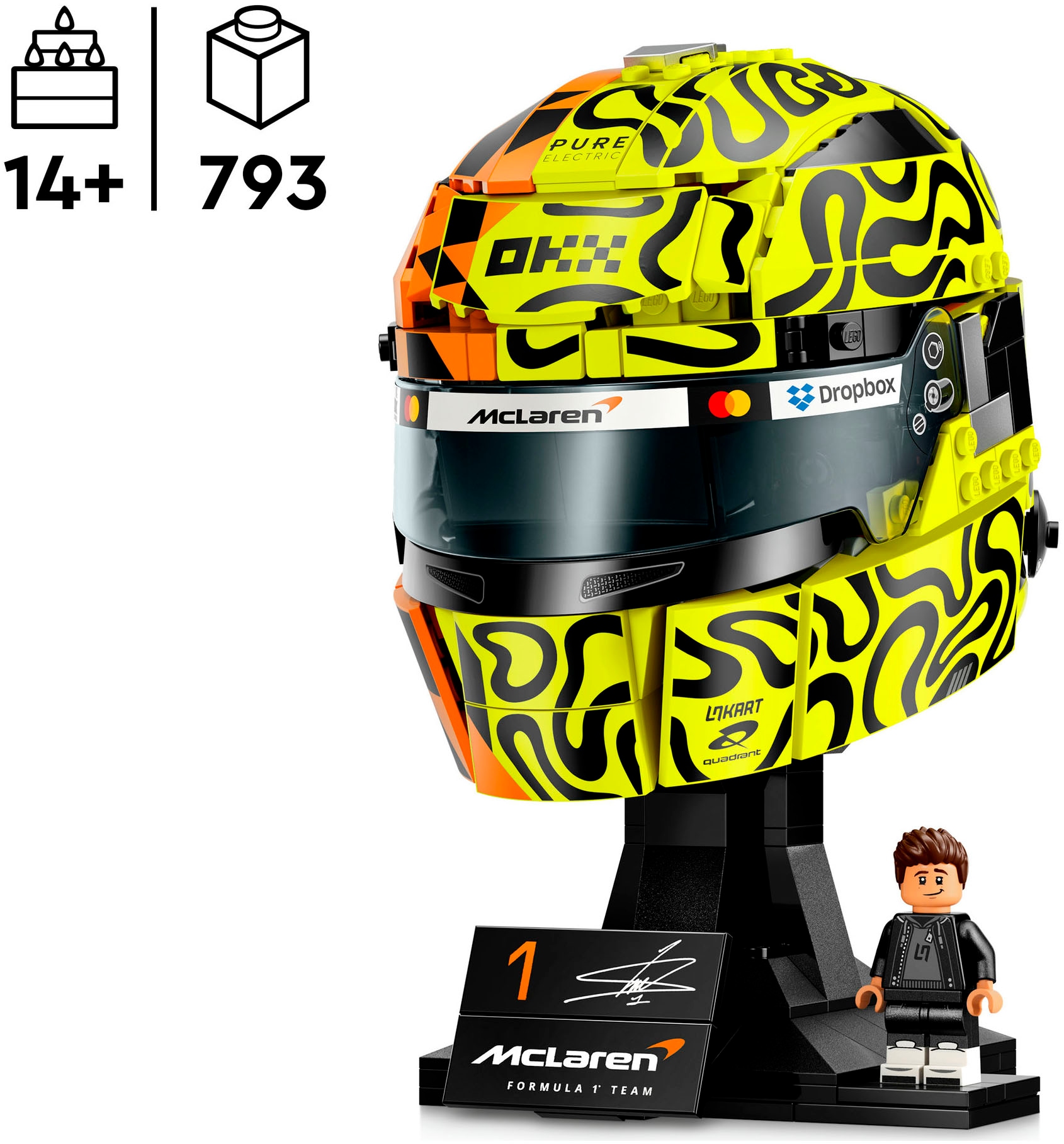 LEGO® Konstruktionsspielsteine »McLaren Mastercard F1® Team Lando Norris’ Helm (43023)« LEGO Editions Formular 1