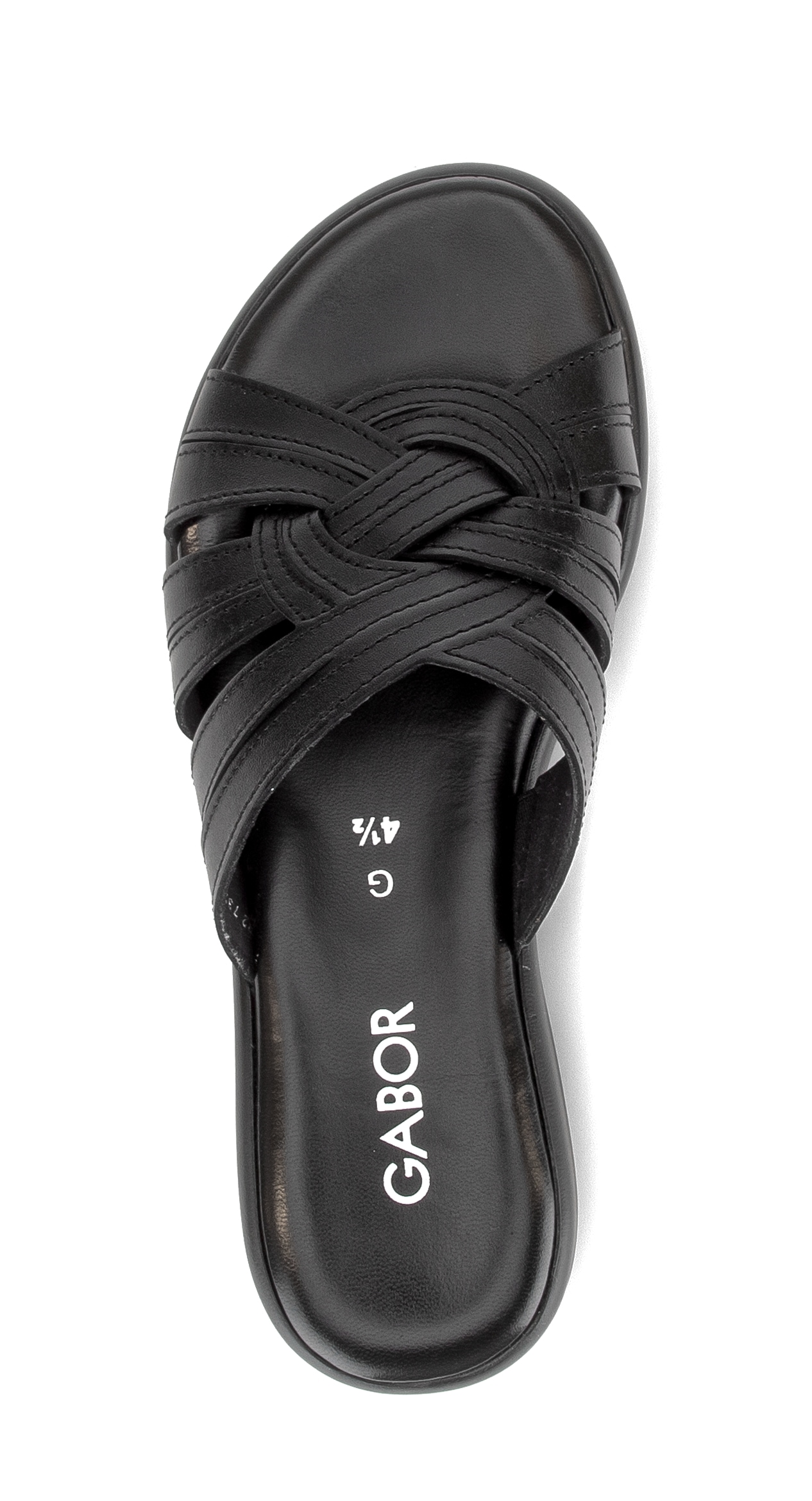 Gabor Pantolette »Rhodos«  Plateau, Schlupfschuh, Sommerschuh mit Ziernähten, G-Weite