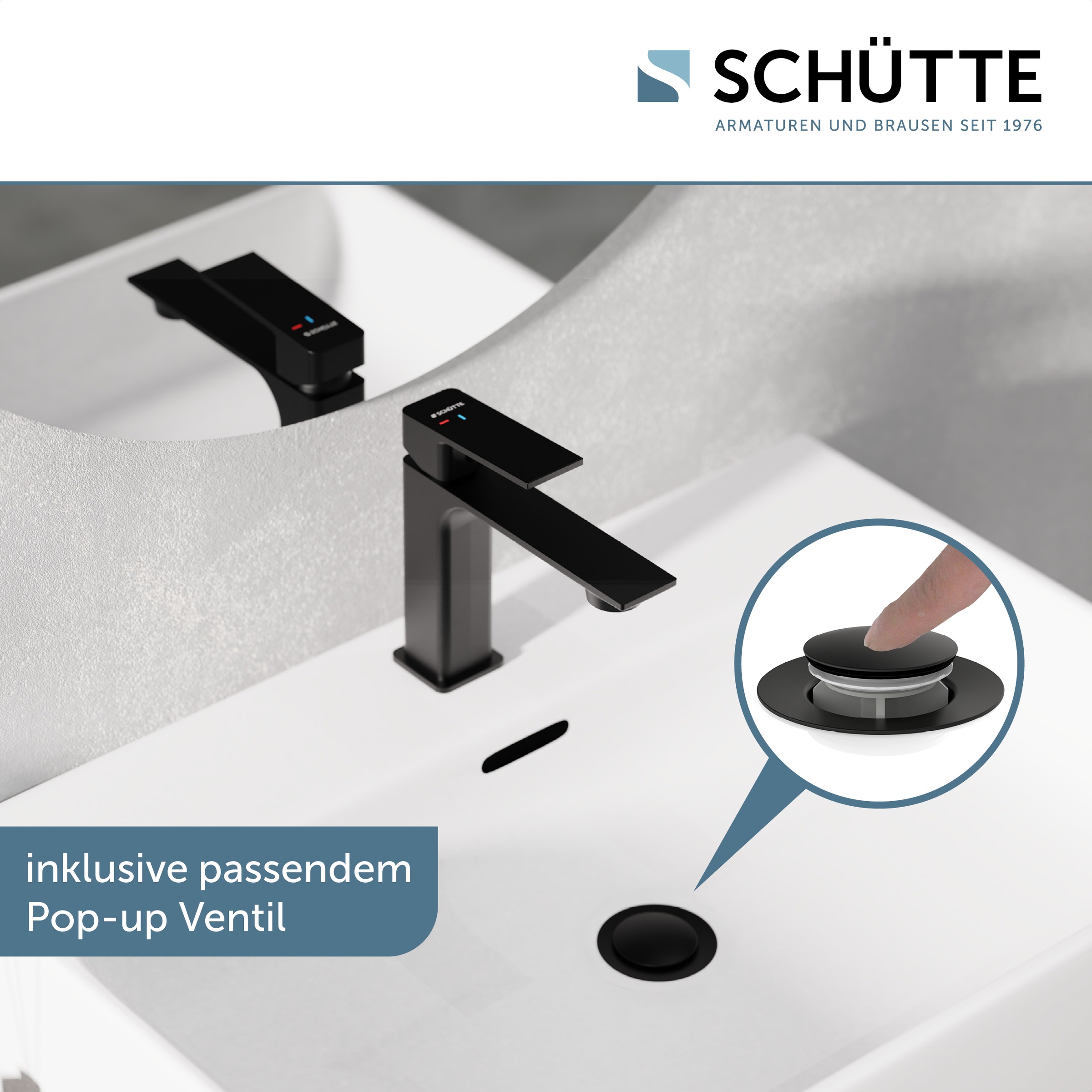 Schütte Robinet de lavabo »SAN DIEGO« Robinetterie haute pression salle de bain, robinet lavabo, robinet d'eau