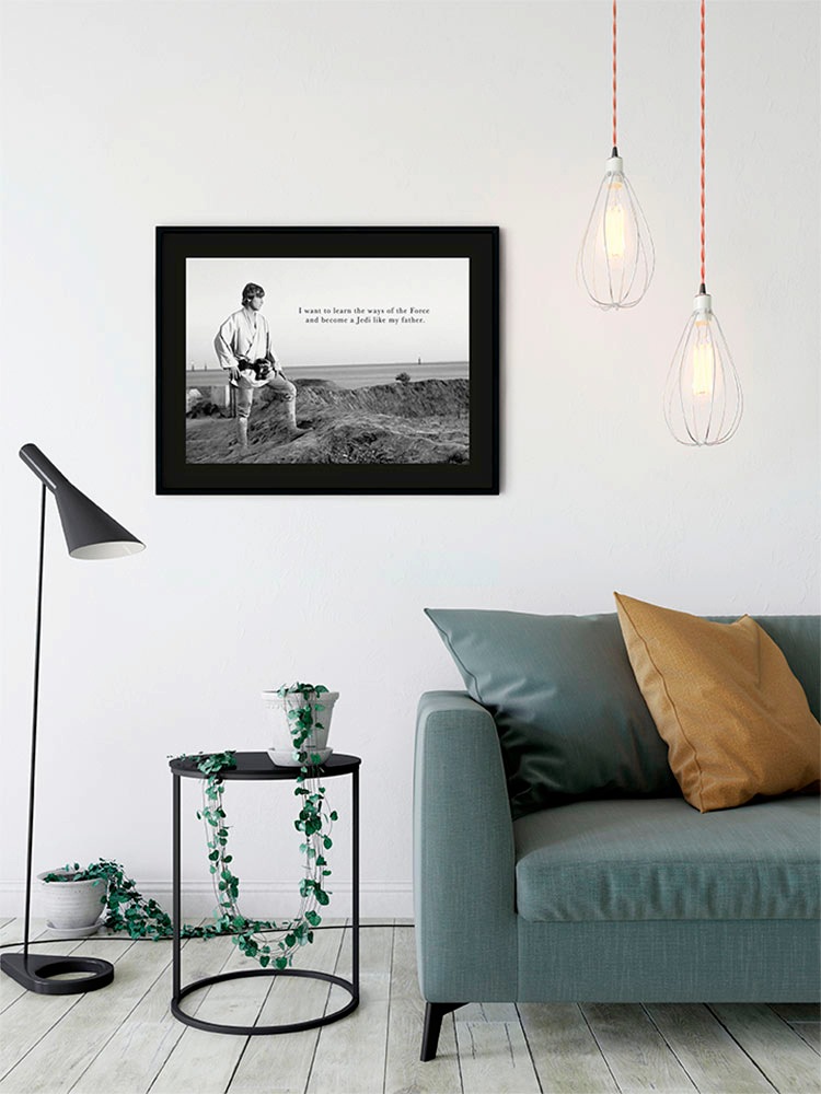 Komar Bild "Star Wars Classic Luke Quote" Star Wars 1 Stk. tlg. Wandbild zur Dekoration im Kinderzimmer - ohne Rahmen
