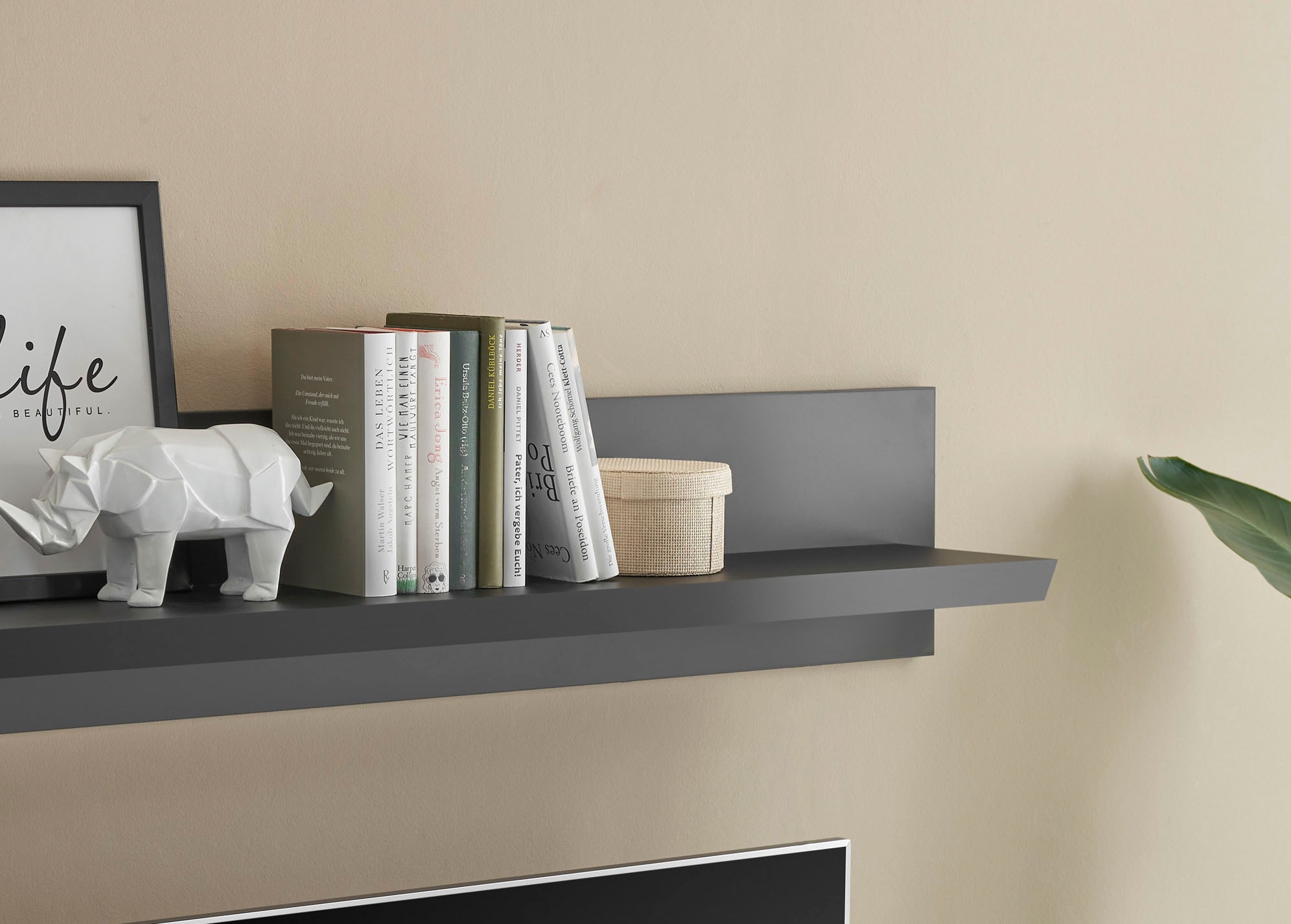 Home affaire Tableau mural »Lincoln, Wandregal im Landhausstil, Wandhalter mit Ablagefläche« edles Design, in zwei Grössen verfügbar, vielseitig einsetzbar