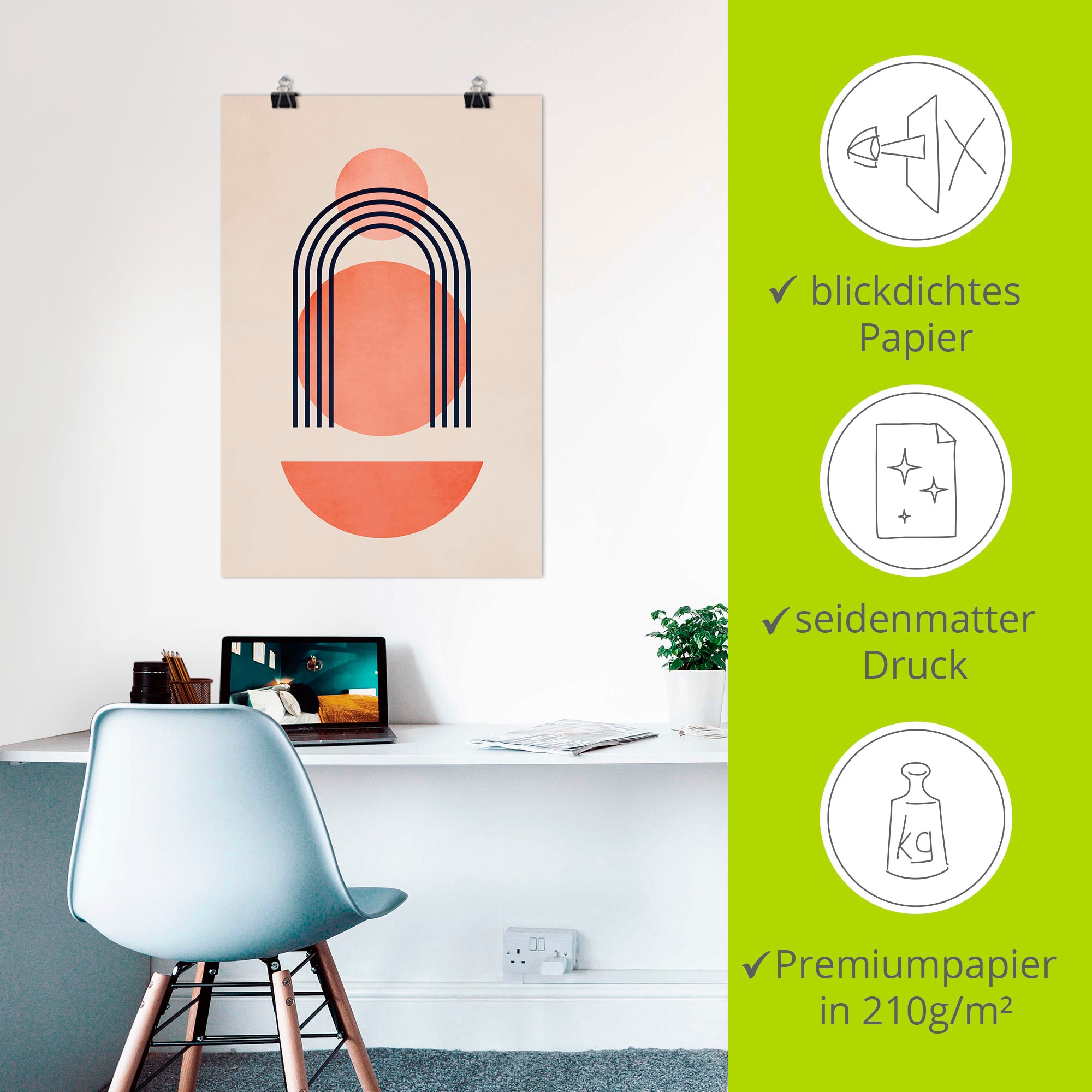 Artland Poster »Geometrica Nr. 7« Muster 1 Stk. tlg. ohne Rahmen