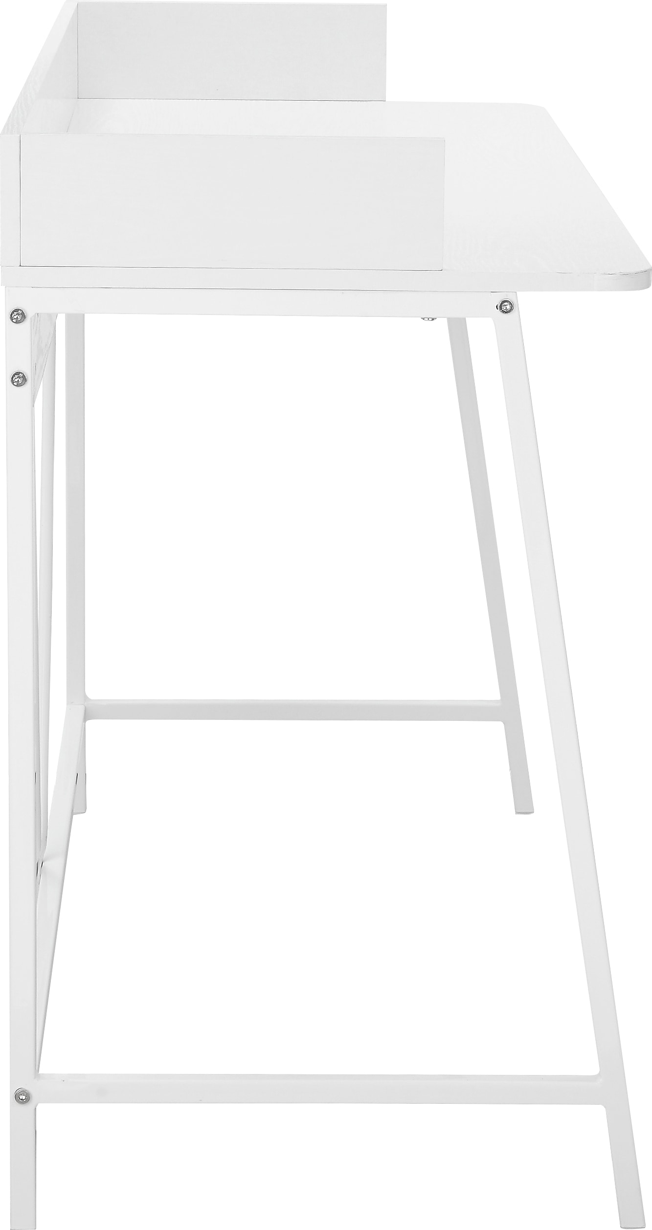 INOSIGN Schreibtisch »Jullian«, (1 St.), weisses Gestell aus Metall, Breite 120 cm