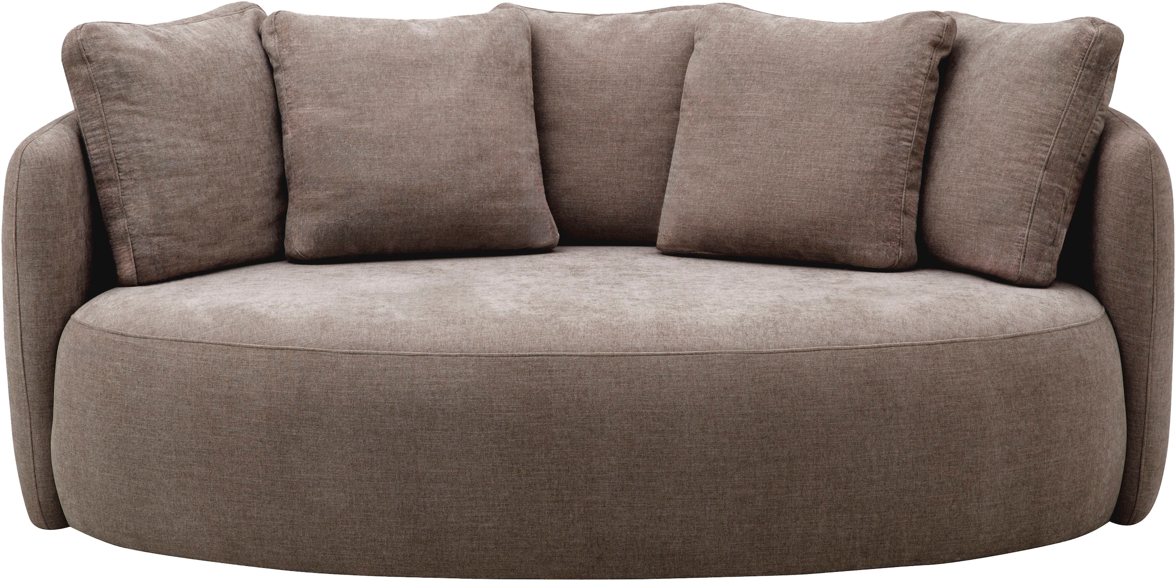 GOODproduct 2,5-places »Kaarl, rundes Loungesofa, Sofa mit Kissen, perfekt gepolstert« Webstoff, in fünf Farben, zeitloses Design, inkl. 5 Rückenkissen