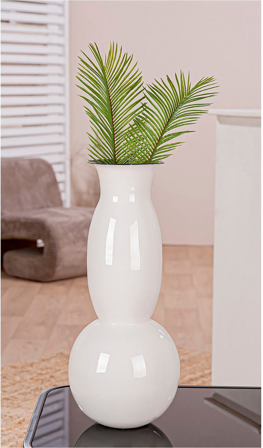 GILDE Vase de table »Vase Neo weiss H.42,5 cm«