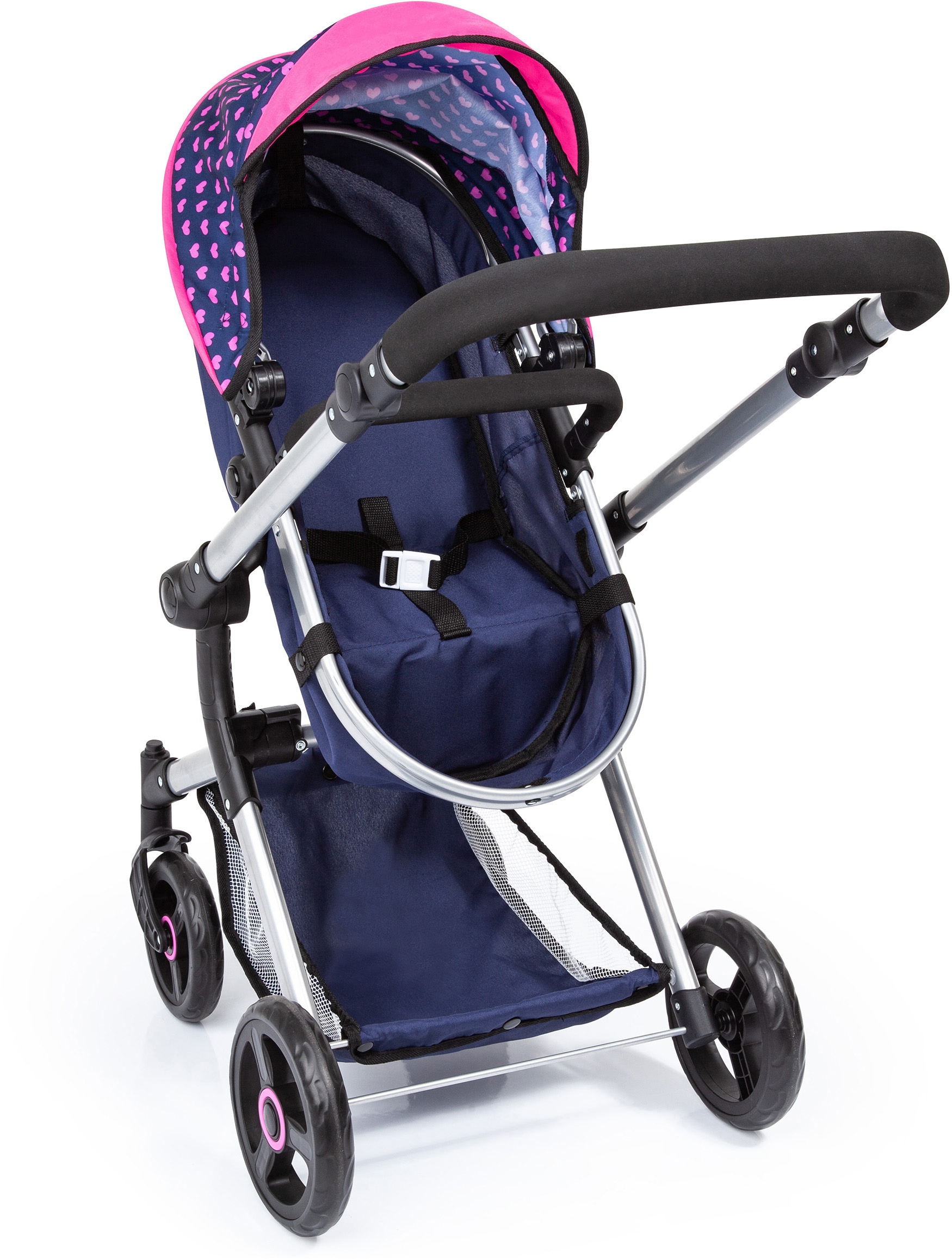 Bayer Kombi-Puppenwagen »Vario, Blau/Pink«, inkl. Wickeltasche