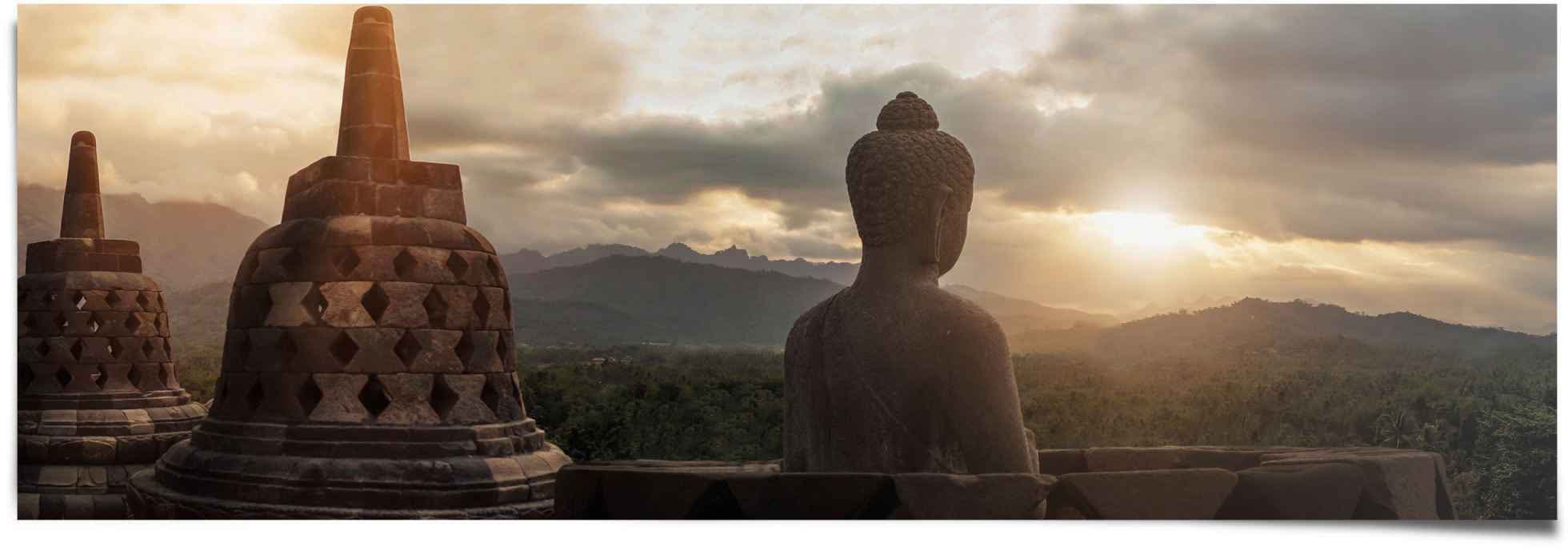 Image of Reinders Poster "Buddha Tempel Borobudur" 1 Stk. tlg.