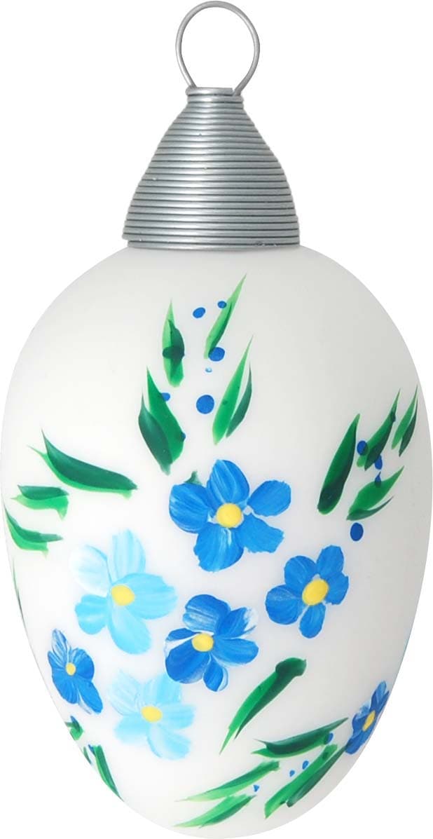Krebs Glas Lauscha Osterei »Blüten, Osterdekoration, Frühling« Mundgeblasenes und handbemaltes Glas, Made in Germany