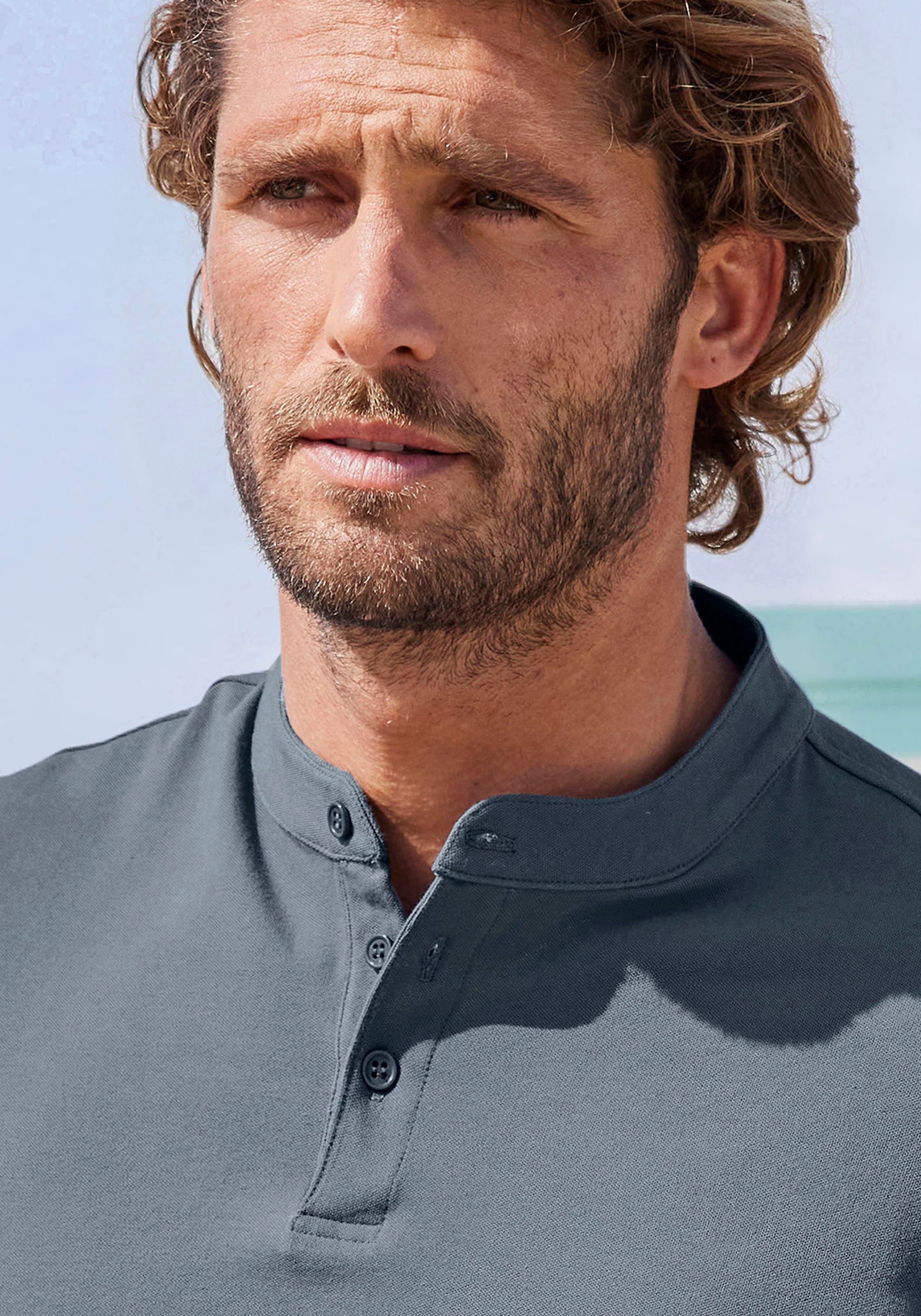 John Devin Poloshirt »mit Stehkragen,«, Regular-Fit, aus Baumwoll-Piqué