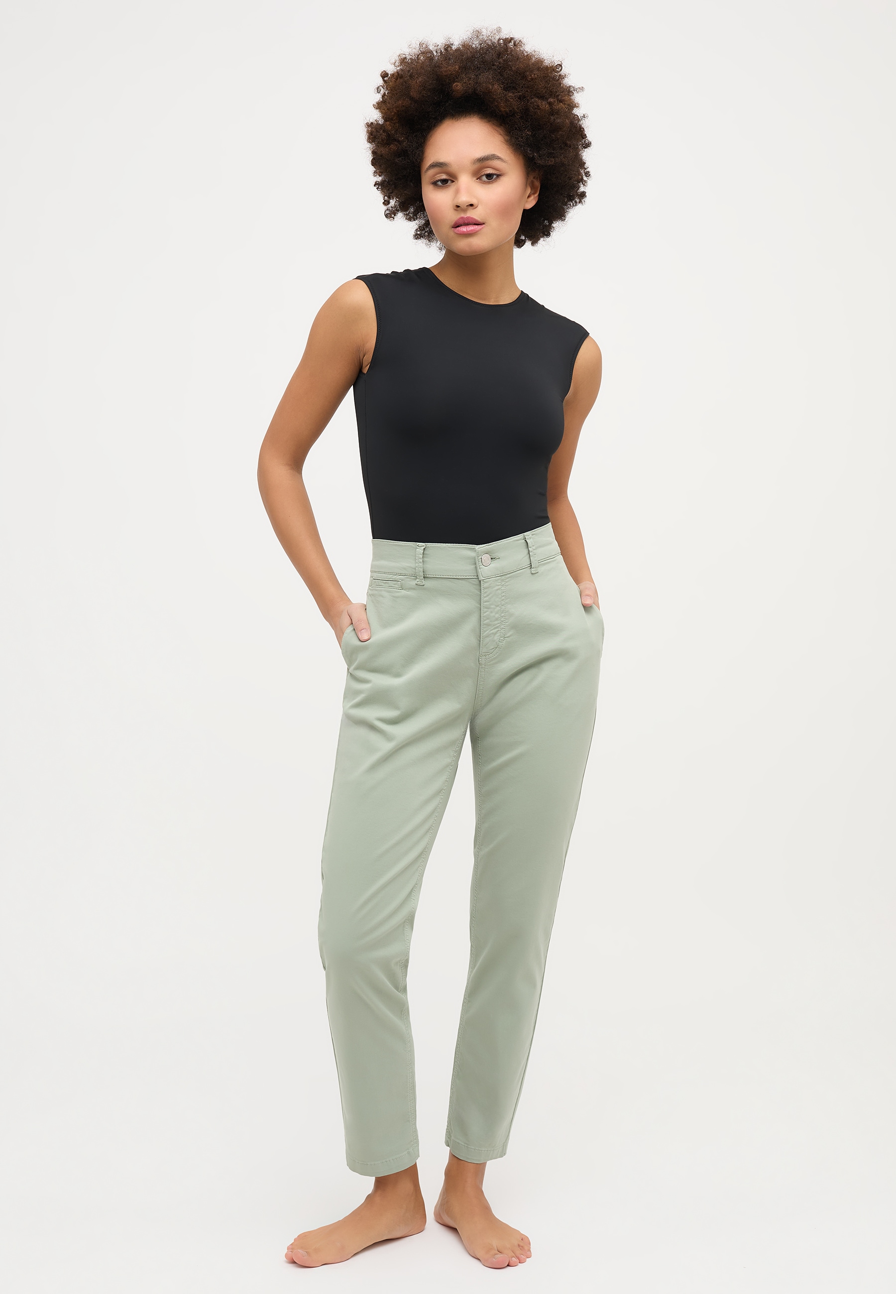 ANGELS Chinohose »LOUISA«, Baumwollmix mit Stretch