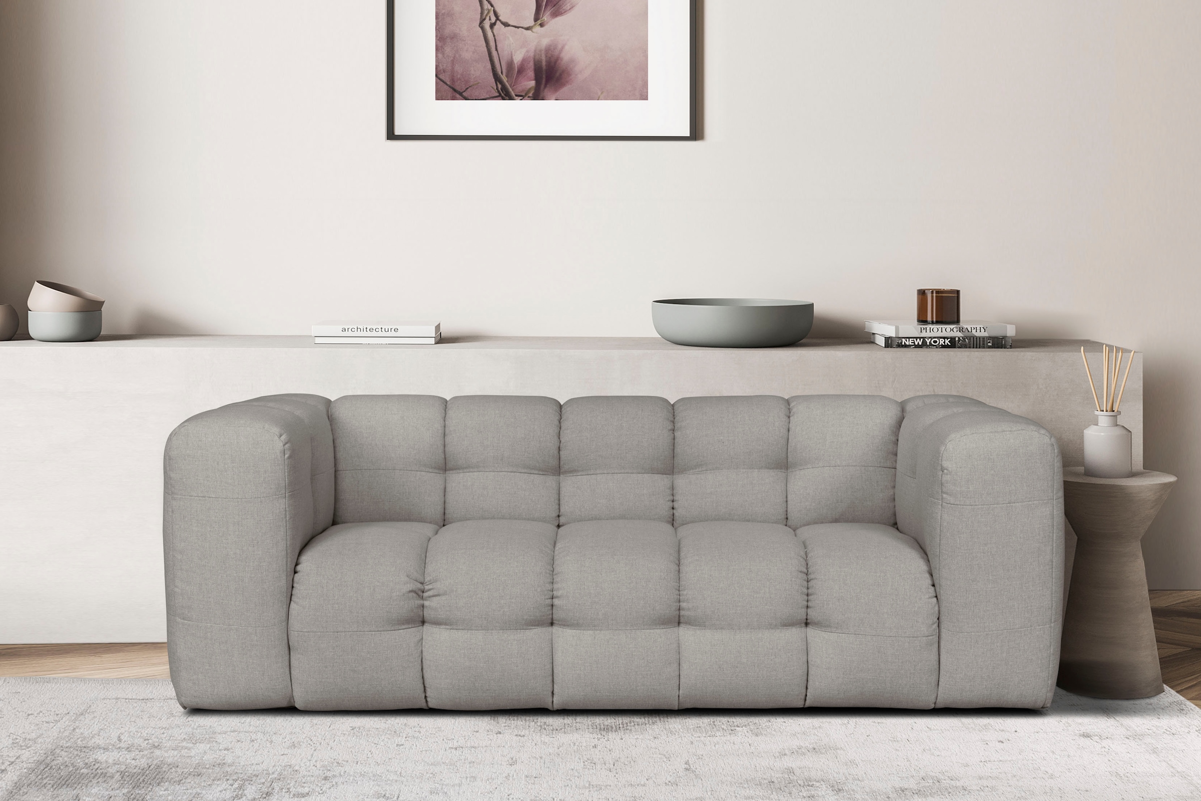 LeGer Home by Lena Gercke 3-places »TALISHA Designersofa, moderne Steppung, Masse B/T/H: 229/110/75 cm« aufwendig gepolstert, hoher Sitzkomfort