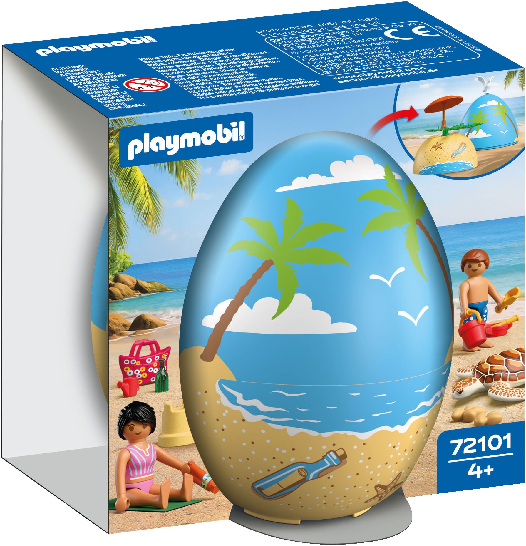Playmobil® Jeu de construction »Spiel-Ei: Strandurlaub (72101), My Life«