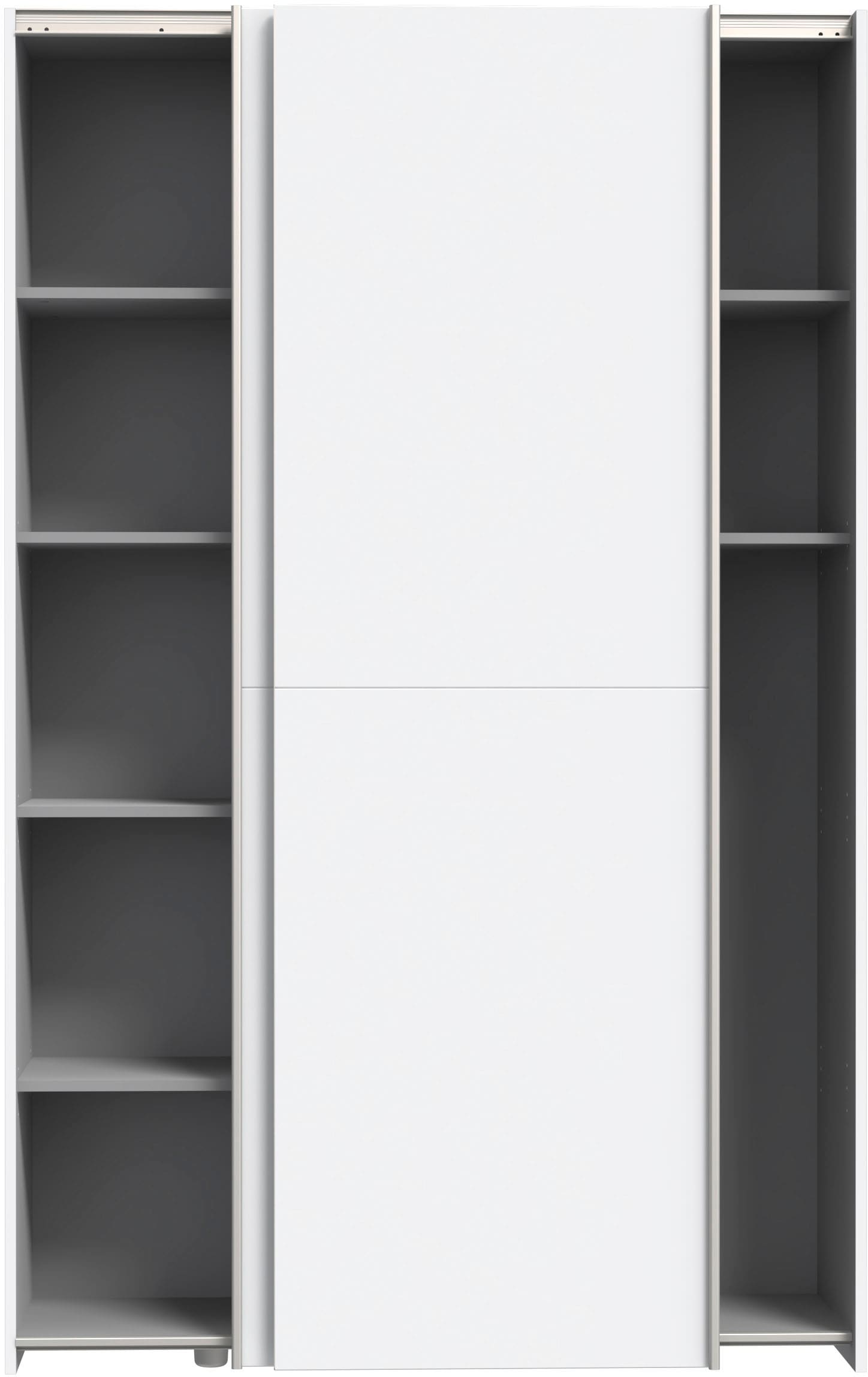FORTE Wäscheschrank »Ozzula, Mehrzweckschrank, Schwebetürenschrank, Garderobenschrank« B/H/T ca. 120/190,5/42cm, 2 Türen, 6 Einlegeböden,,  FSC® zertifiziert, variable Inneinteilung, 42cm tief, Made in Europe