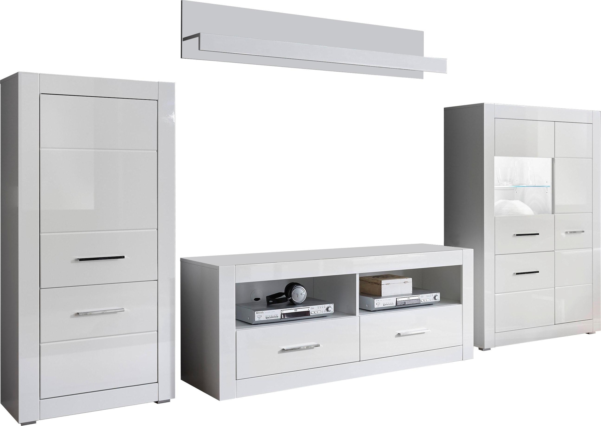 INOSIGN Wohnwand »BIANCO«, (Set, 4 St.)