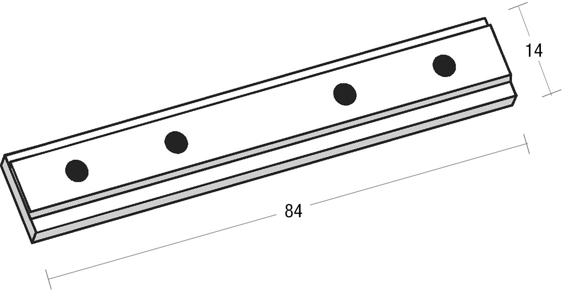 GARESA Profilverbinder für Flächenvorhangschiene »Profil 100«, (1 St.), Profilverbinder zum Verbinden von 2 Innenlaufprofilen von "Garesa"