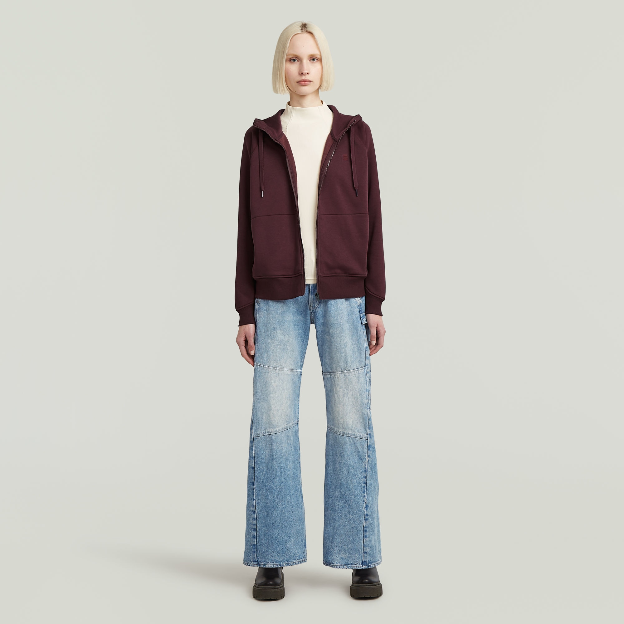 G-STAR Kapuzensweatjacke »Premium core 2.1 hdd zip thru« mit tonaler Logostickerei