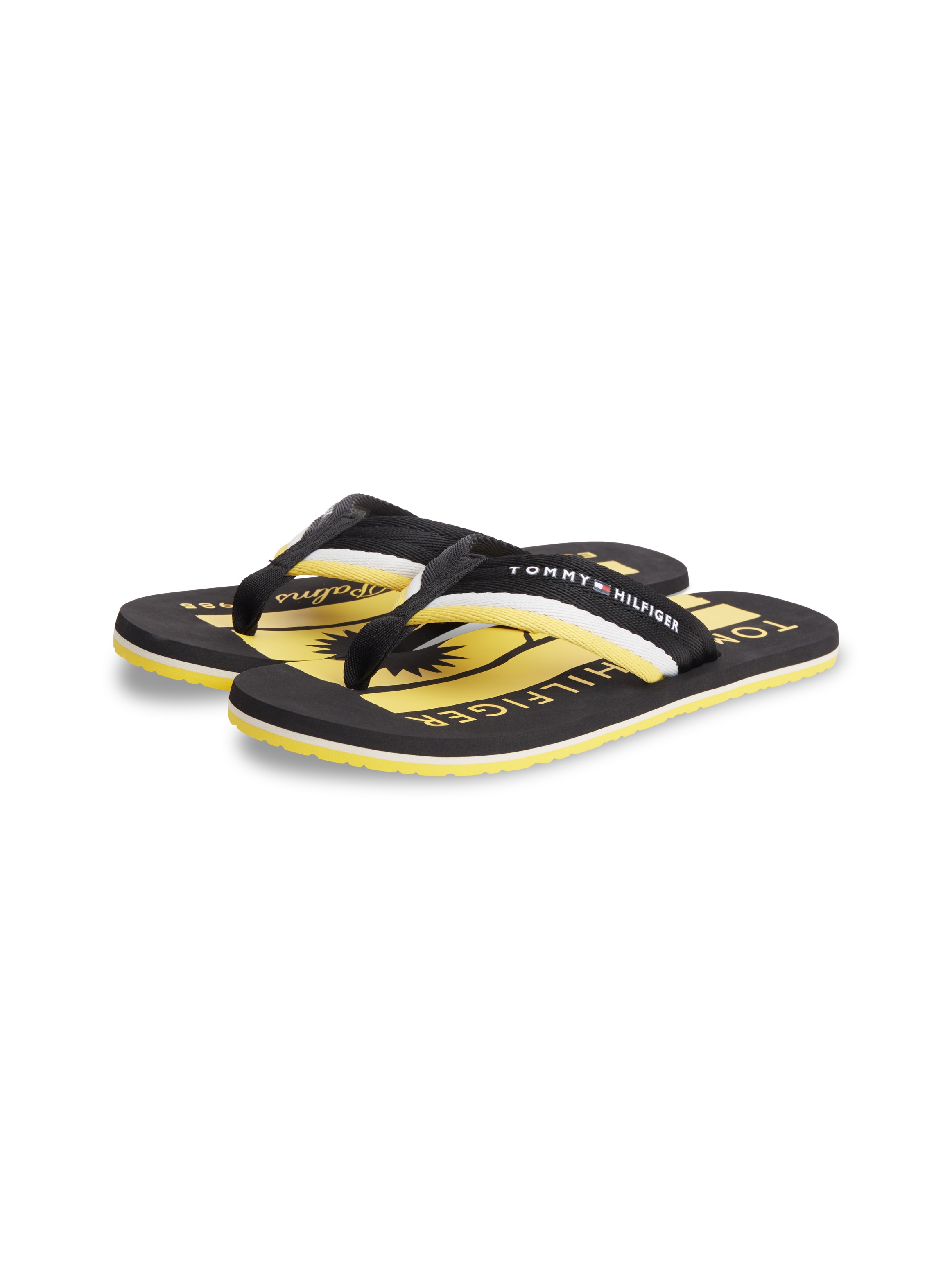 Image of Tommy Hilfiger Zehentrenner "PATCH HILFIGER BEACH SANDAL" Sommerschuh, Strandschuh mit gestreifter Bandage