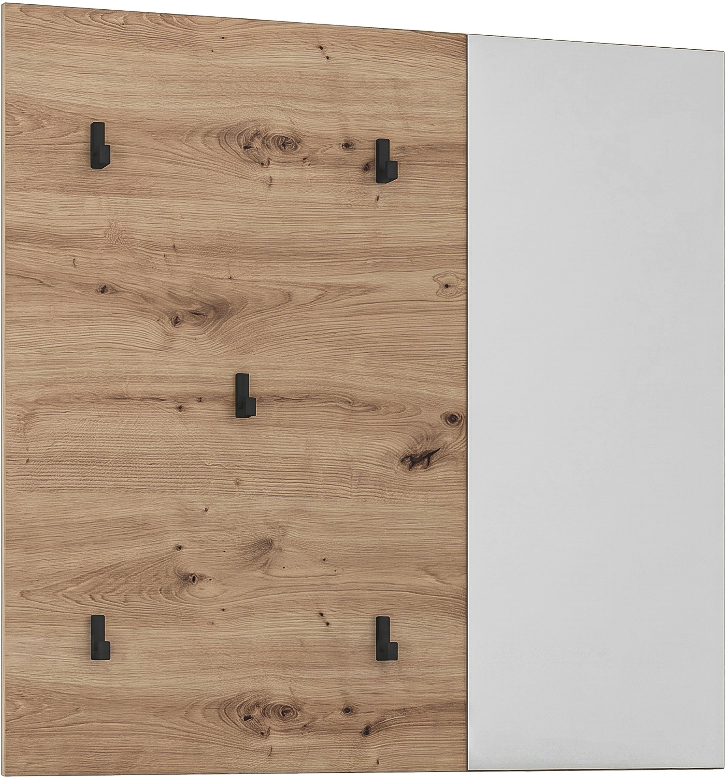 Image of GOODproduct Garderobenpaneel "FJELL, Breite 80cm, 5 Haken, Spiegel"