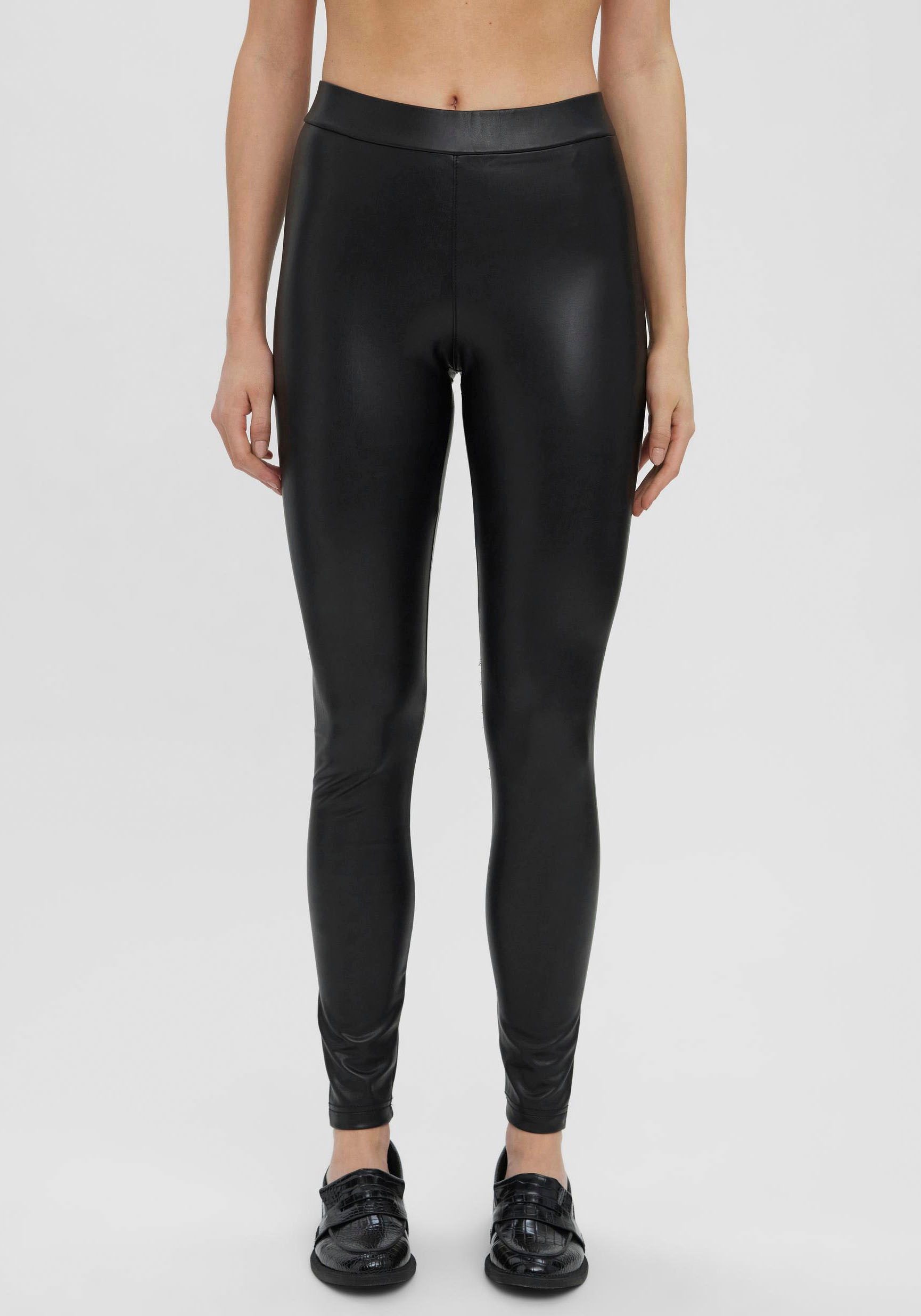 Image of Vero Moda Lederimitathose "VMGANA MR PL LEGGING"