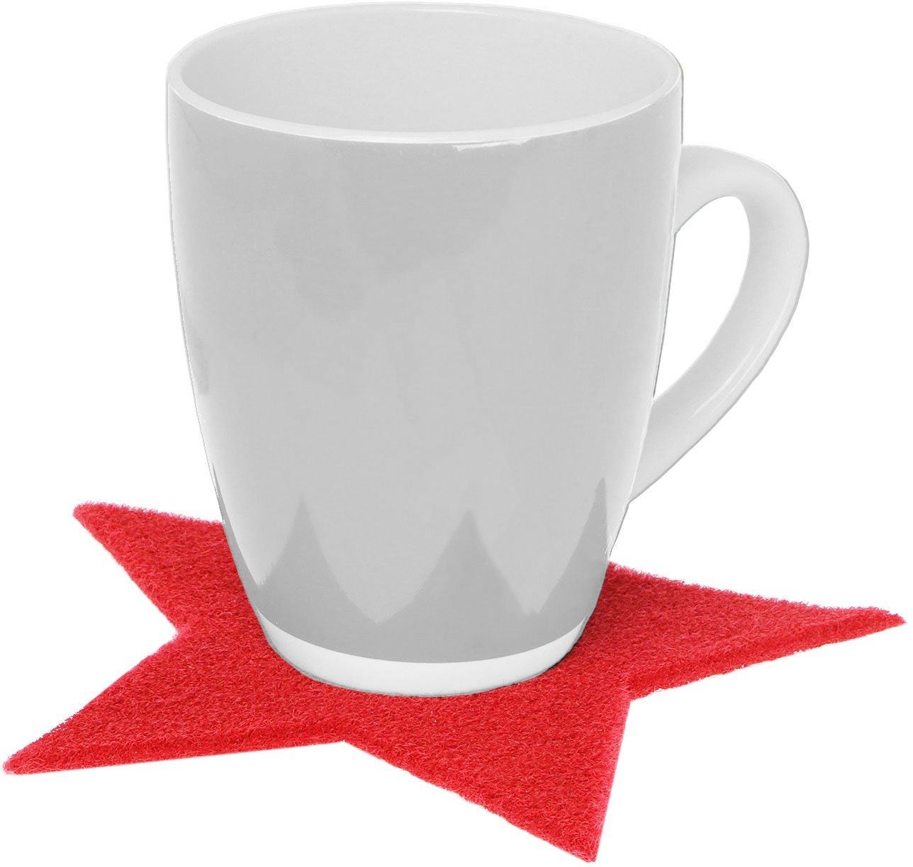 Primaflor-Ideen in Textil Platzset »Stern, Weihnachtsdeko rot«, (Set, 6 St.), ideal als Untersetzer oder Tischdeko, Grösse 16,5 cm