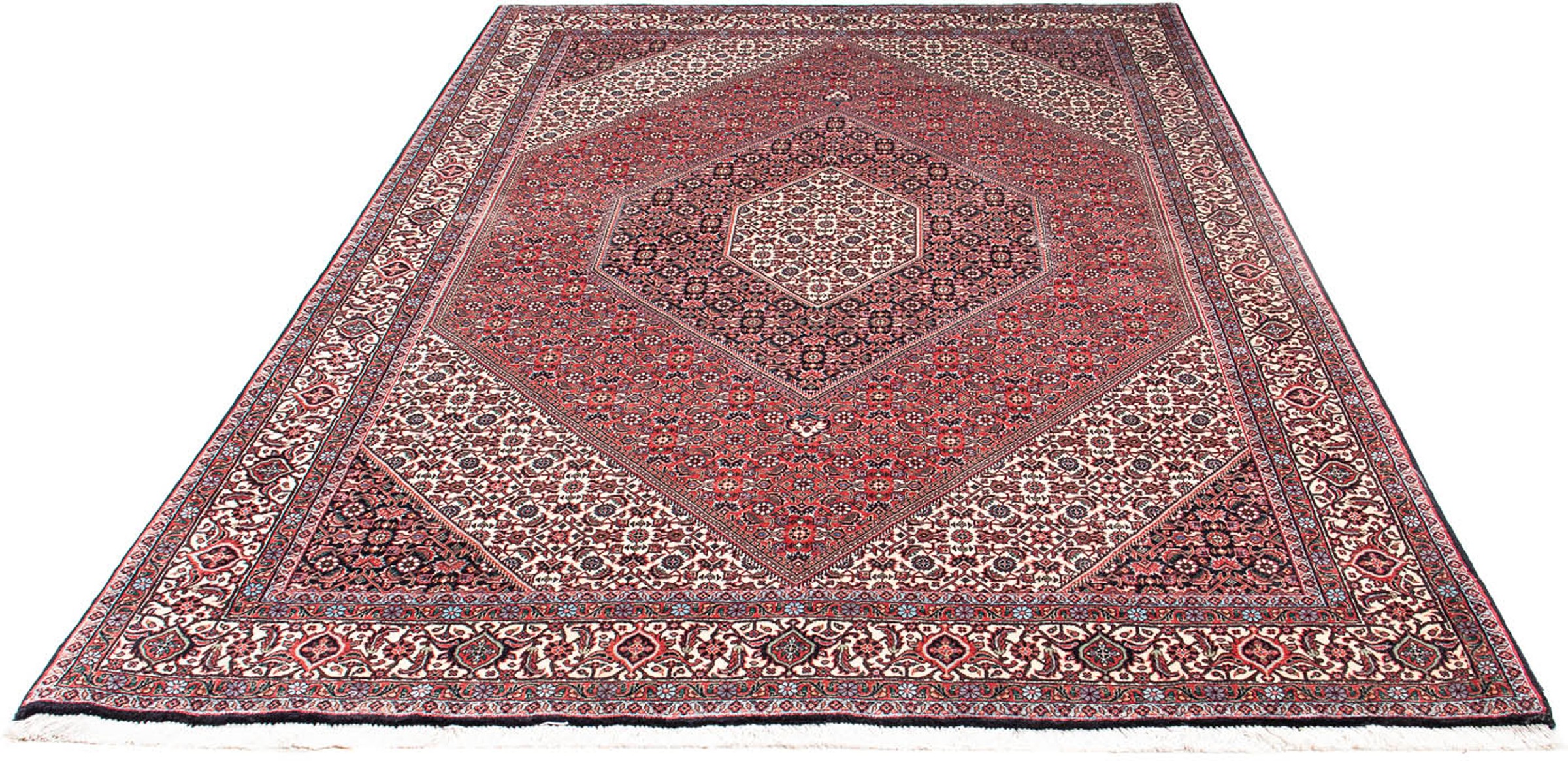 Image of morgenland Orientteppich »Perser - Bidjar - 253 x 174 cm - hellrot«, rechteckig, 15 mm Höhe, Wohnzimmer, Handgeknüpft, Einzelstück mit Zertifikat bei Ackermann Versand Schweiz