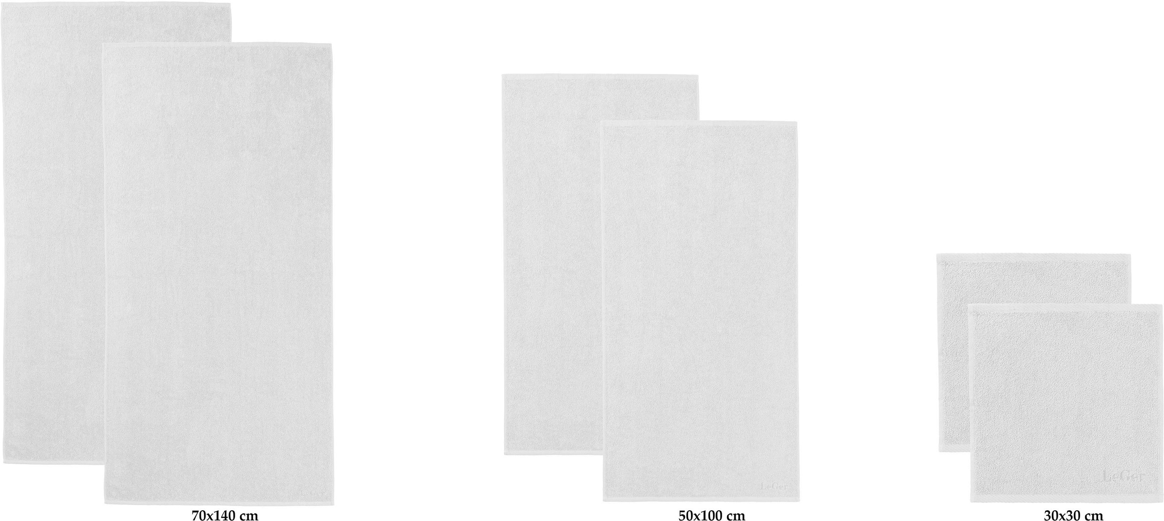 LeGer Home by Lena Gercke Handtuch Set »Lovina, Duschtücher, Handtücher, Seiftücher«, 6 tlg., Walkfrottier, Handtücher mit Logostikerei, 100% Baumwolle, einfarbig, weich