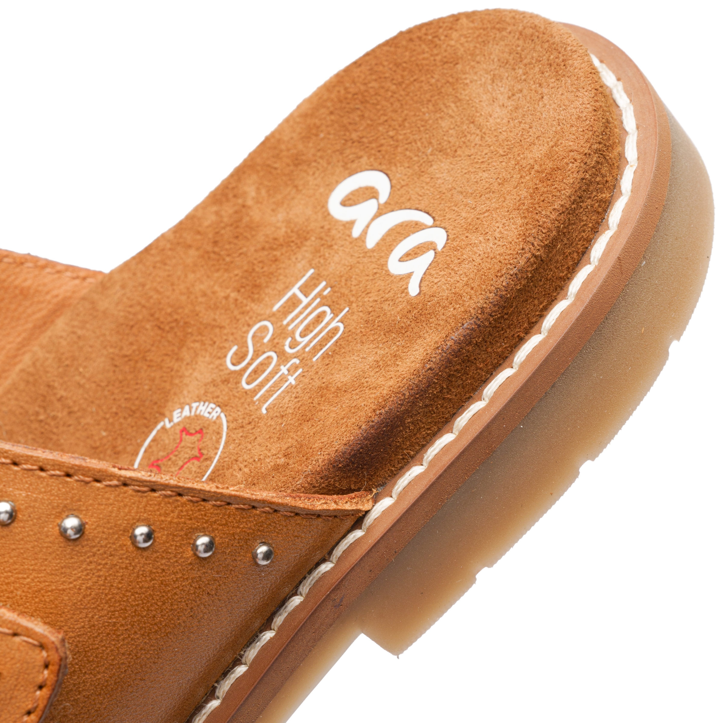 Ara Pantolette »ELBA«  talon bloc, chaussure à enfiler ornée de petits clous, largeur G (= large)