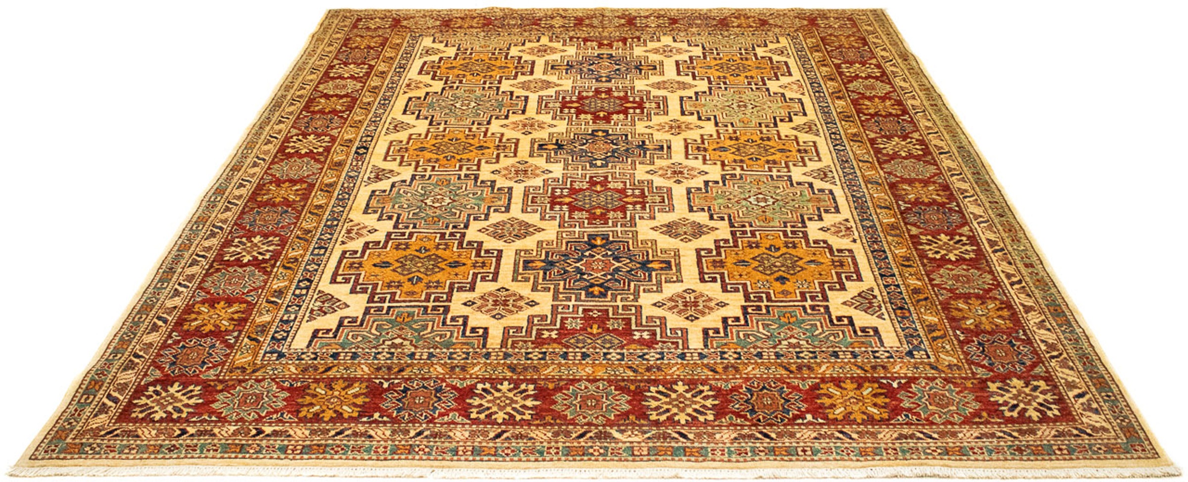 Image of morgenland Orientteppich »Ziegler - Kazak - 246 x 205 cm - beige«, rechteckig, 6 mm Höhe, Wohnzimmer, Handgeknüpft, Einzelstück mit Zertifikat bei Ackermann Versand Schweiz