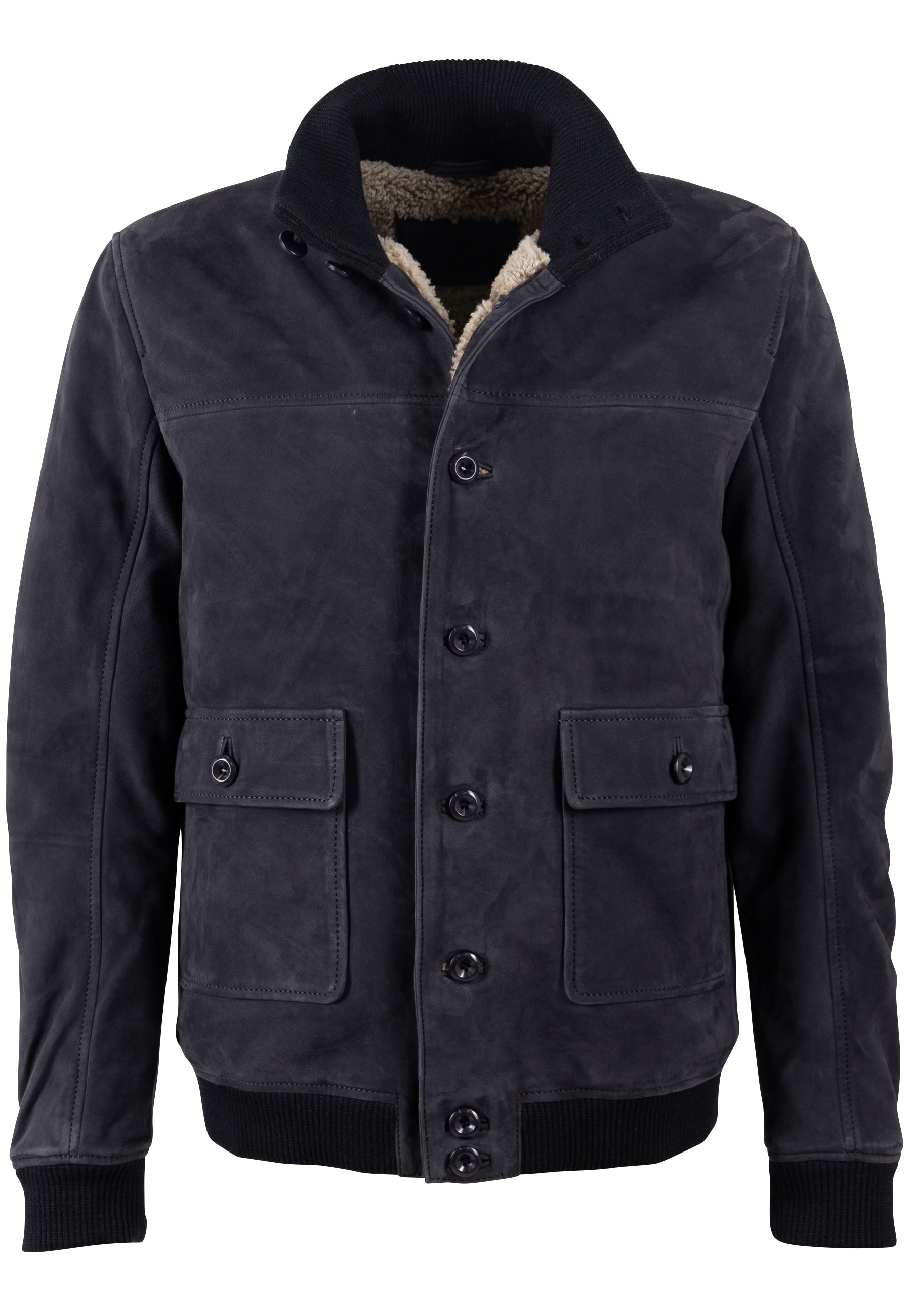 Mauritius Lederjacke »MMThalor« mit geripptem Stehkragen