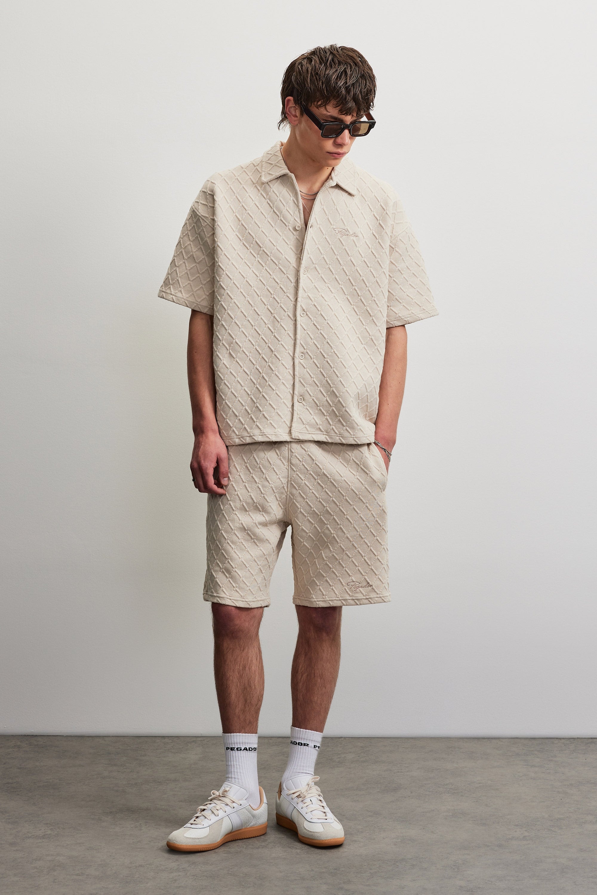 PEGADOR Kurzarmhemd »JOVREN STRUCTURED SHIRT«
