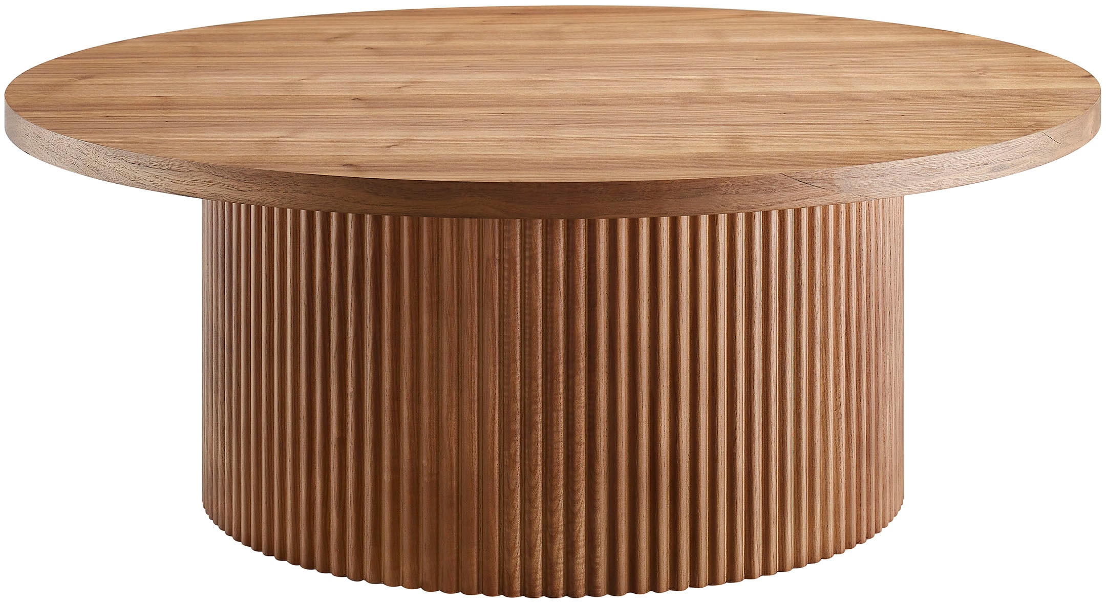 Image of SalesFever Couchtisch "mit Massivholz-Lamellen, Ø 85 cm" 1 Stk. tlg. Moderner Wohnzimmertisch aus Holz in natürlichem Look