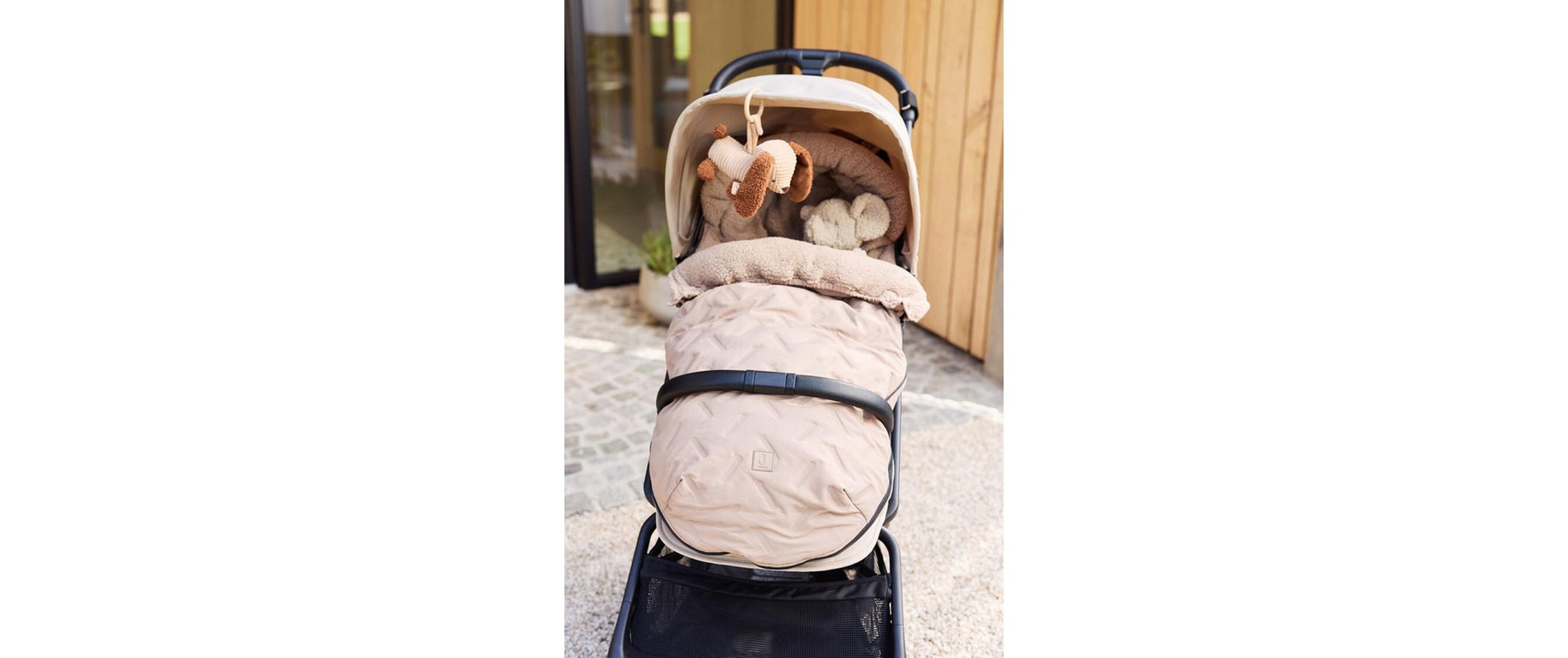Jollein Chancelière »Embossed Milky Coffee« Wärmeschutz für Kinderwagen