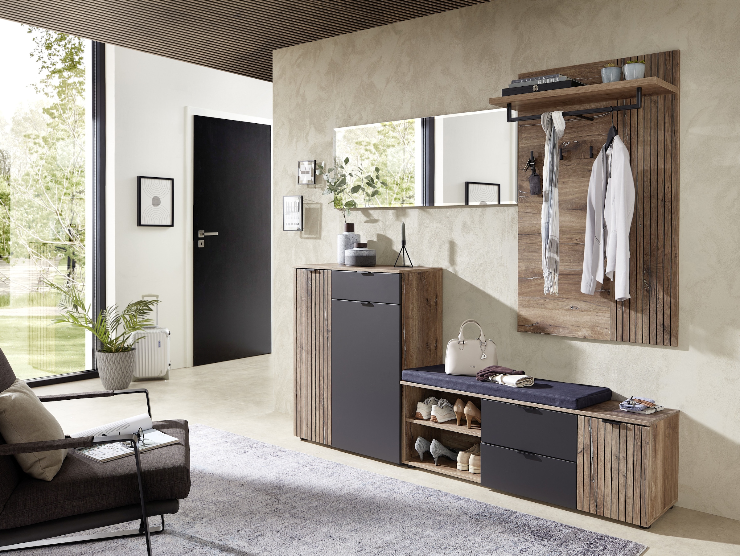 Innostyle Garderoben-Set »LINEA Garderoben Set,besteht aus 4 Typen, 216x204x38cm (B/H/T)« 4 Stk. tlg.