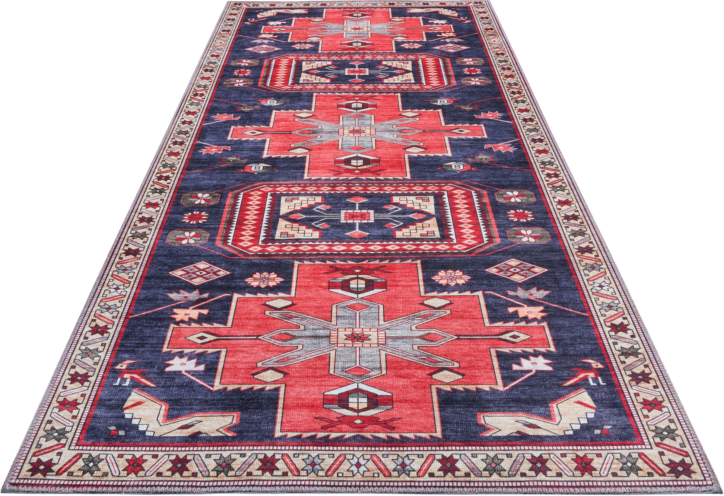 Image of NOURISTAN Läufer »Shiraz Banu«, rechteckig, 7 mm Höhe, Orient Optik, Vintage Design, kräftige Farben, Wohnzimmer, Schlafzimmer, Robust, Pflegleicht bei Ackermann Versand Schweiz