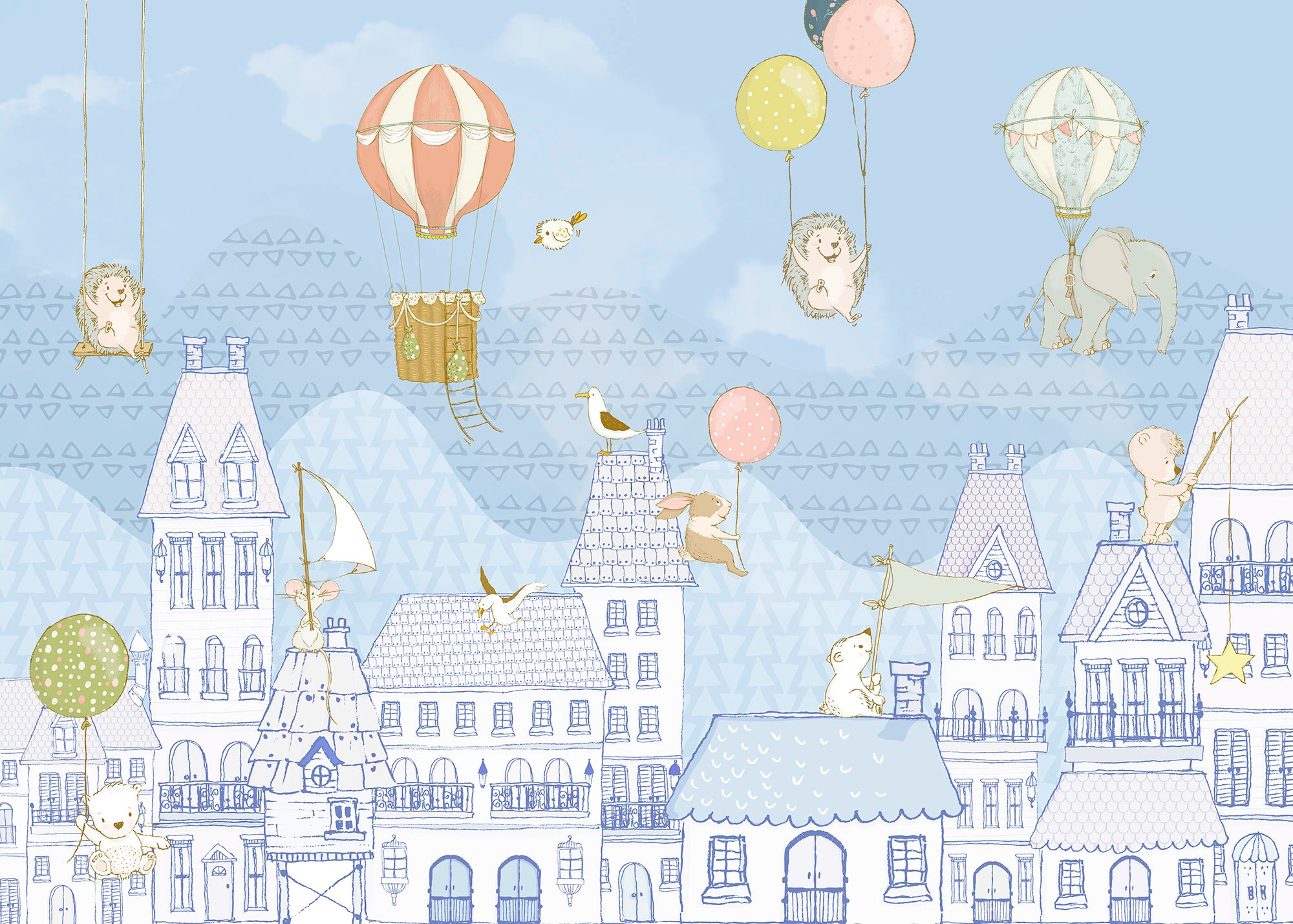 Image of Komar Fototapete »Rooftop Ralley«, bedruckt bei Ackermann Versand Schweiz