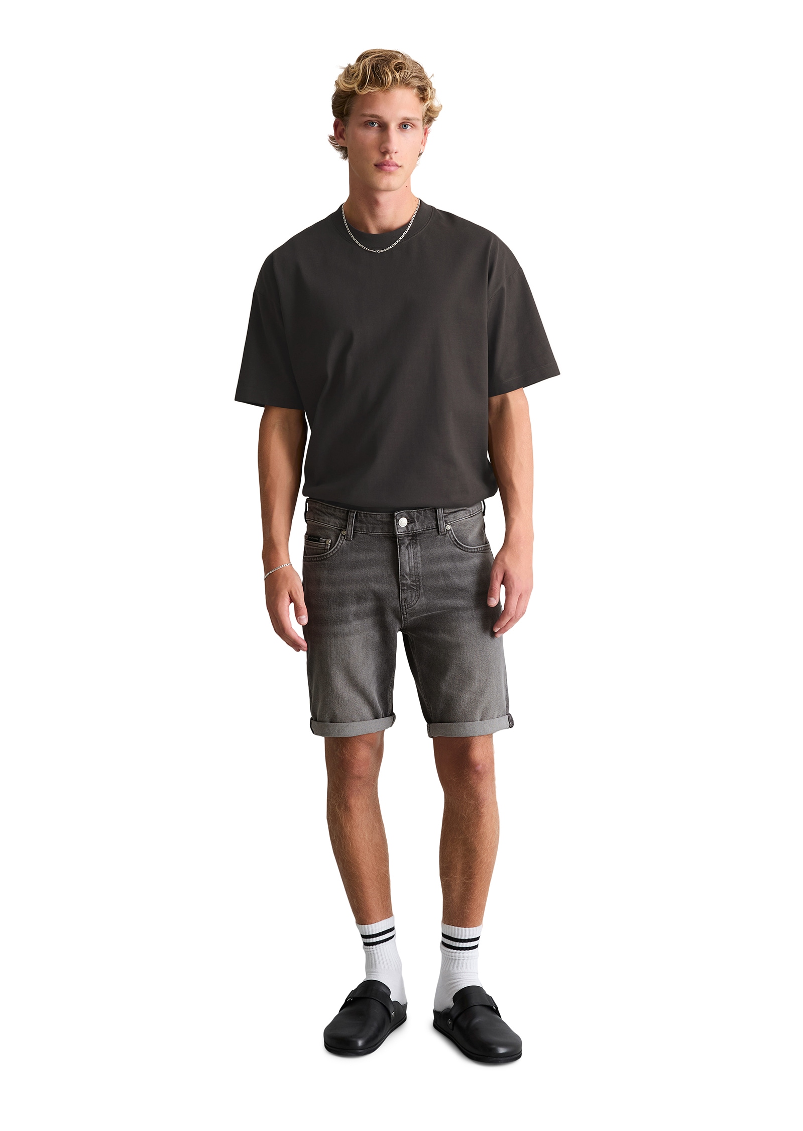 Marc O'Polo DENIM Short en jean modèle Mats tapered en mélange coton bio