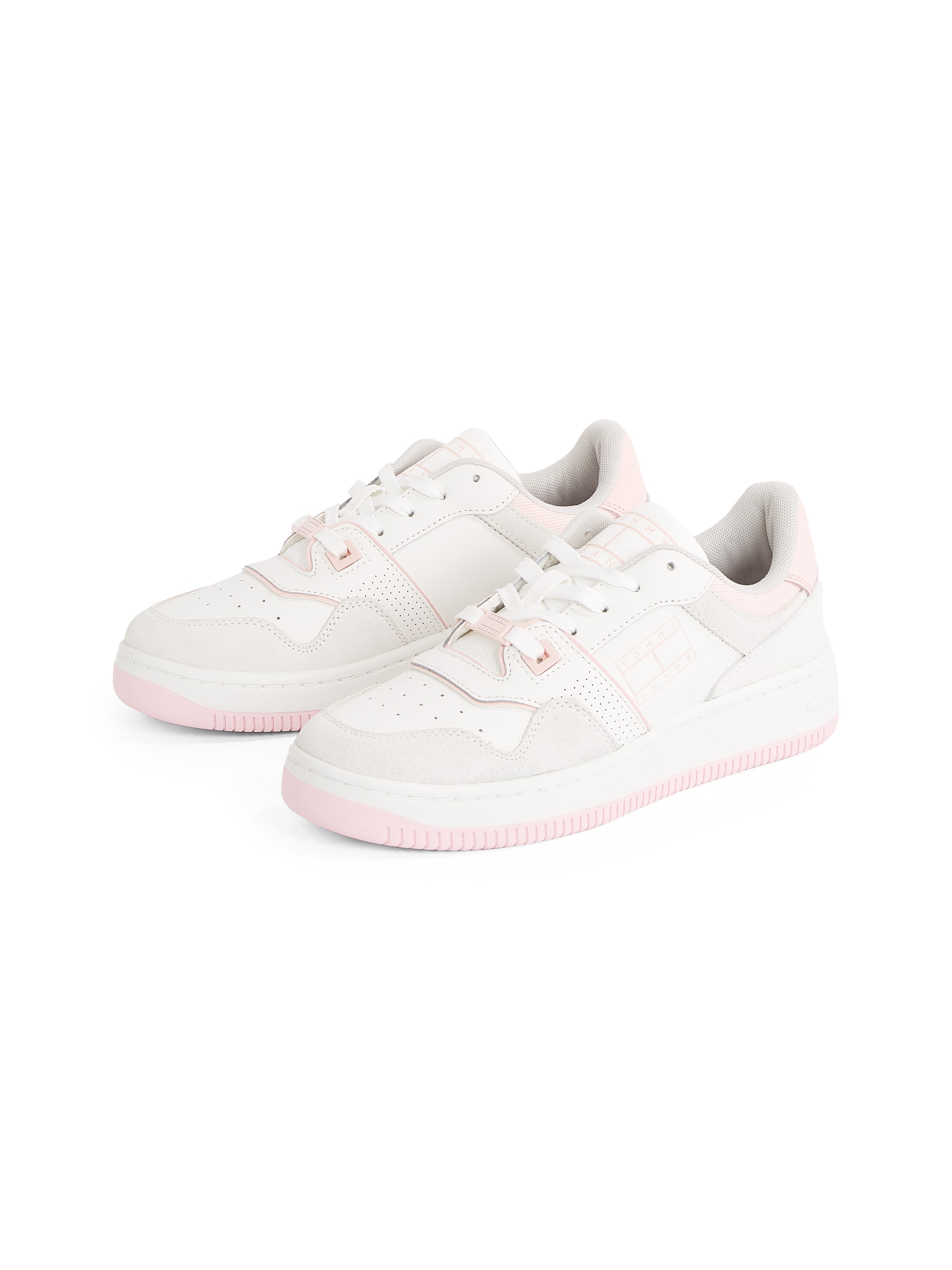 Image of Tommy Jeans Plateausneaker "TJW RETRO BASKET WASHED SUEDE", Freizeitschuh, Halbschuh, Schnürschuh im Basket Look