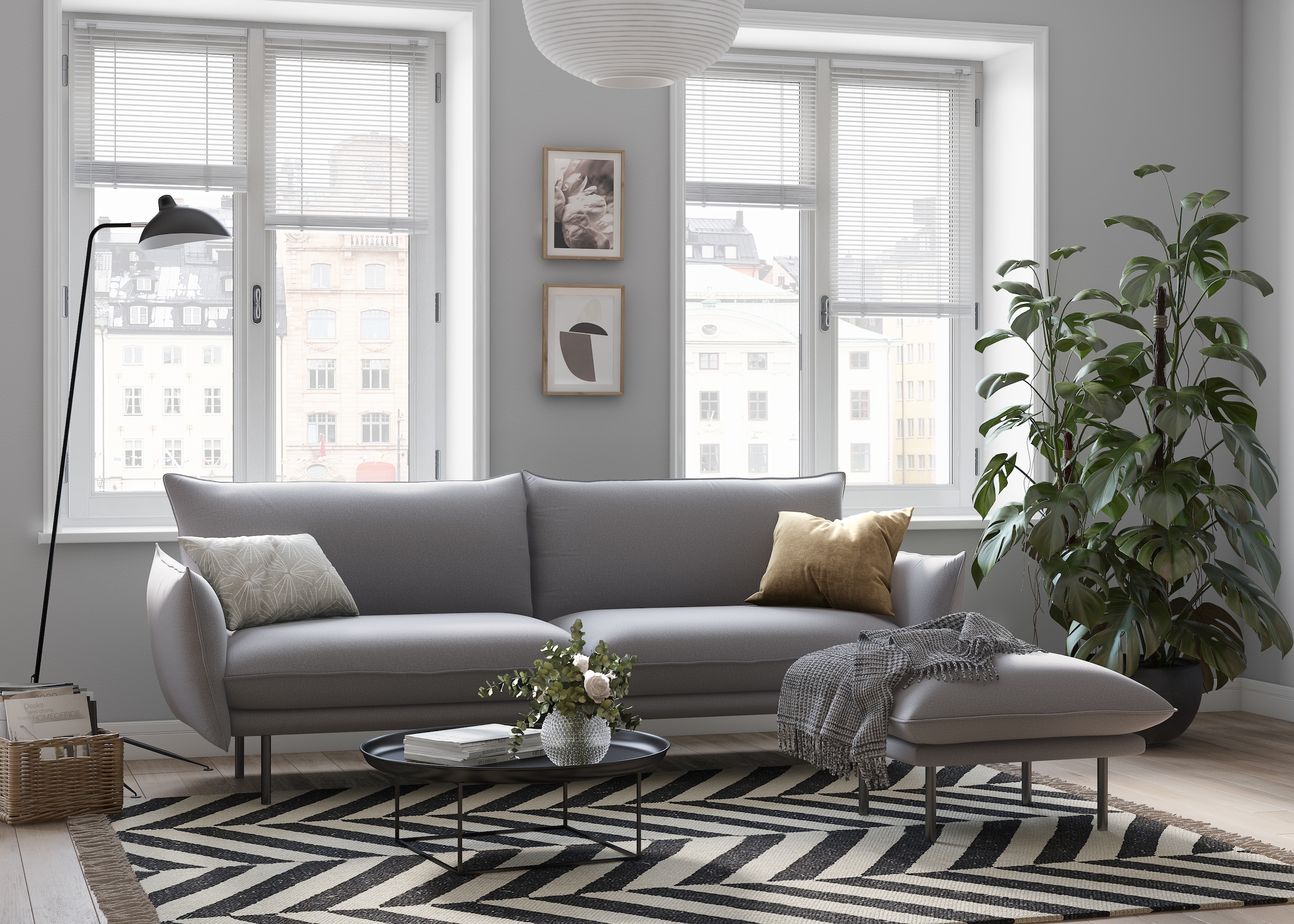 GOODproduct Polsterhocker »Stine« Besonderes Design durch Kissenoptik und Keder