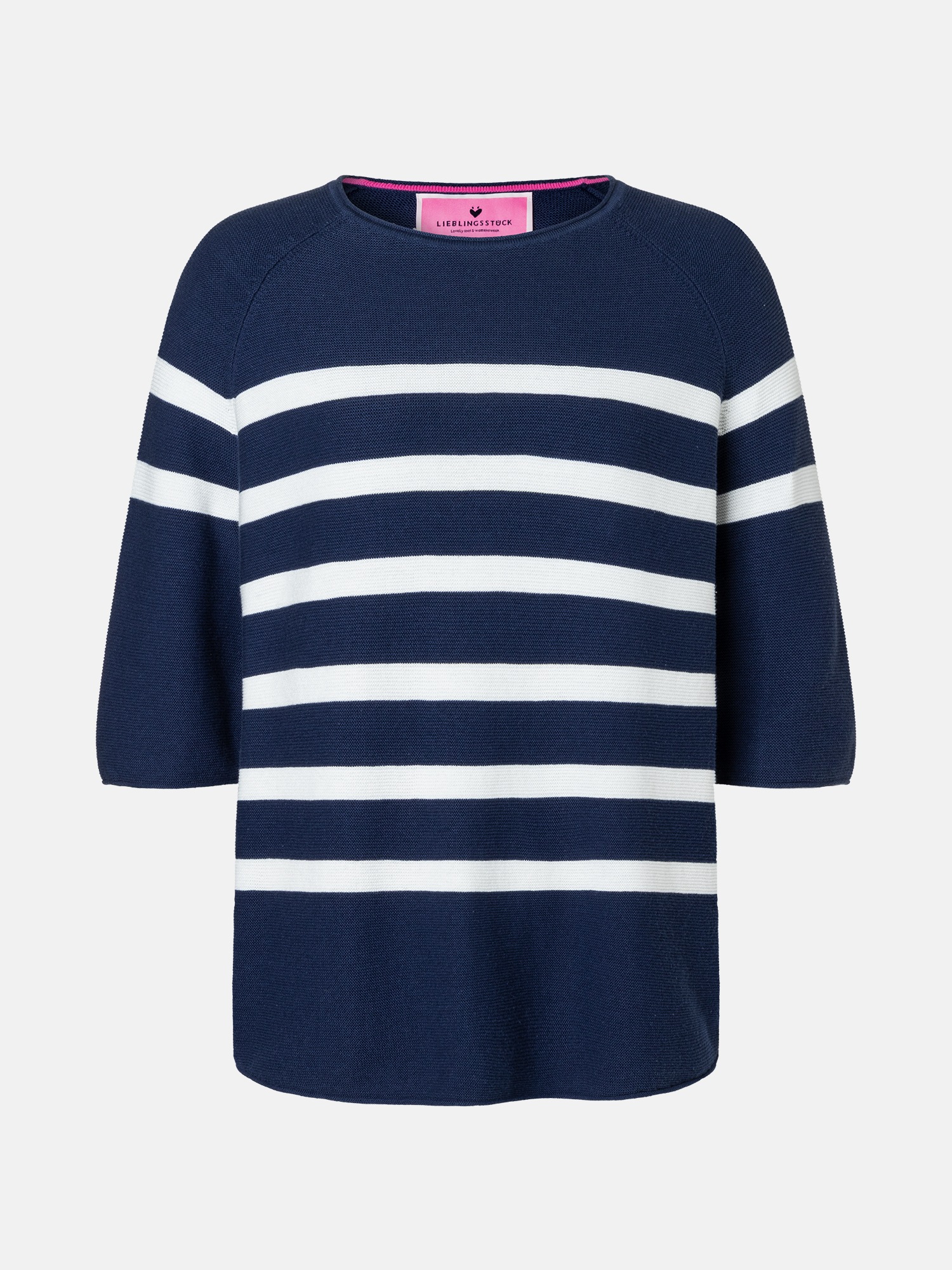 Lieblingsstück Kurzarmpullover »KlerariEP« Halbarm mit Rundhals, gestreift