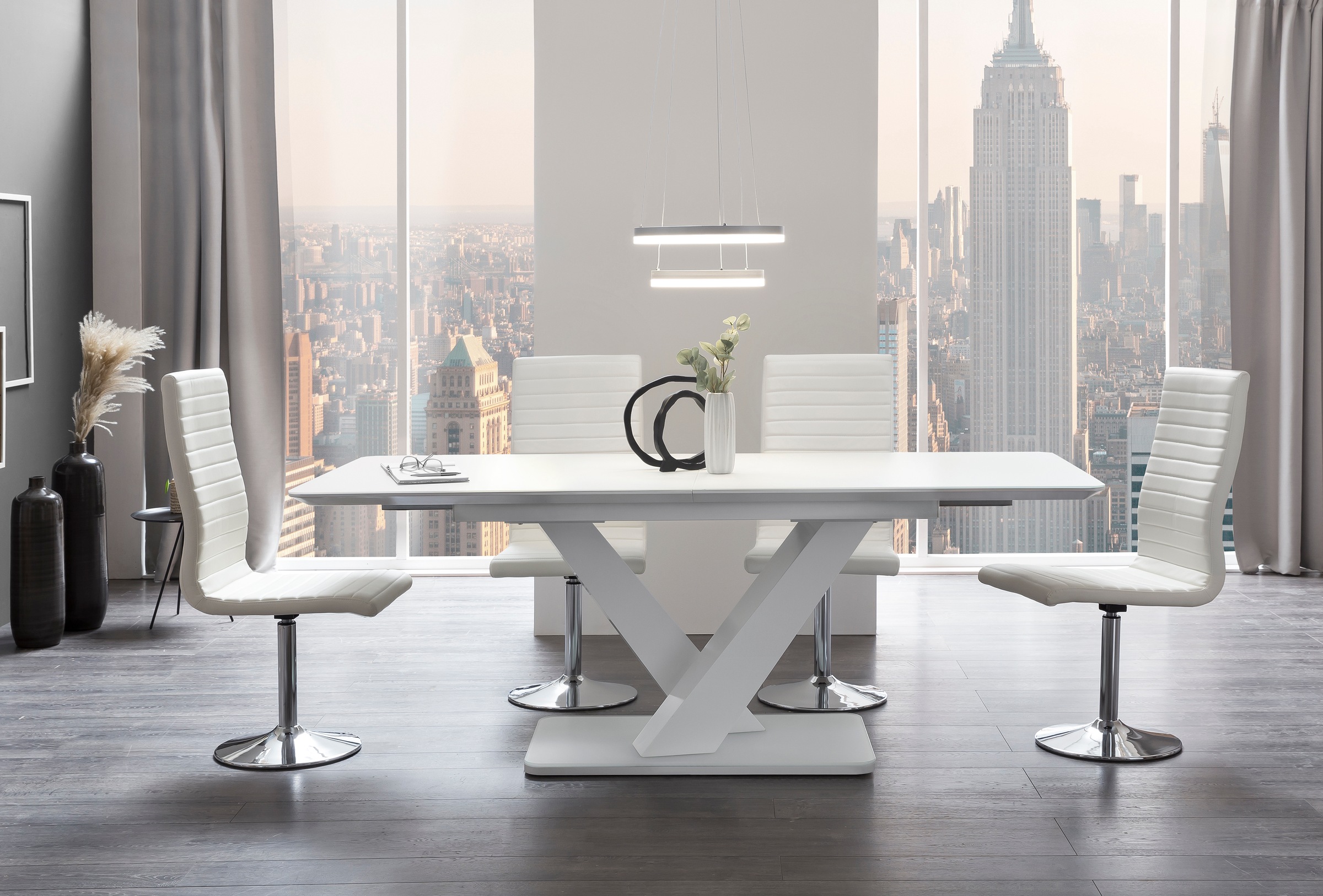 SalesFever Essgruppe, (Set, 5 tlg.), Tisch mit Ausziehfunktion