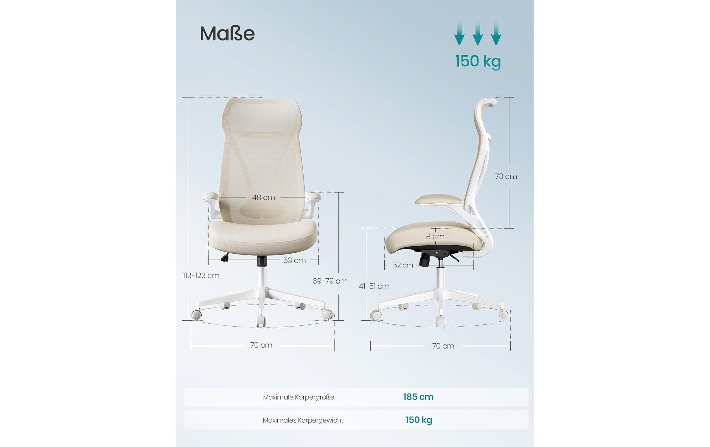 SONGMICS Chaise de bureau »Cappuccino« ()