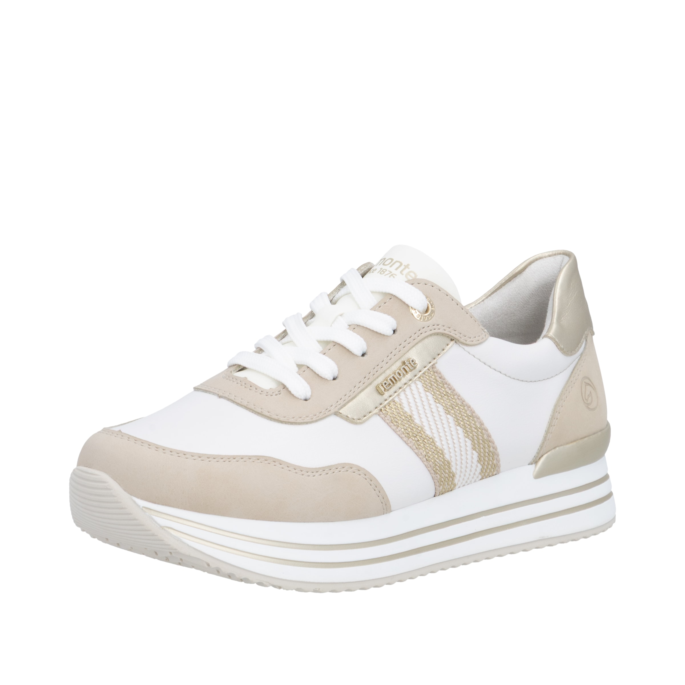 Remonte Baskets à plateforme  Chaussure basse, à lacets avec détails métalliques et semelle intérieure souple