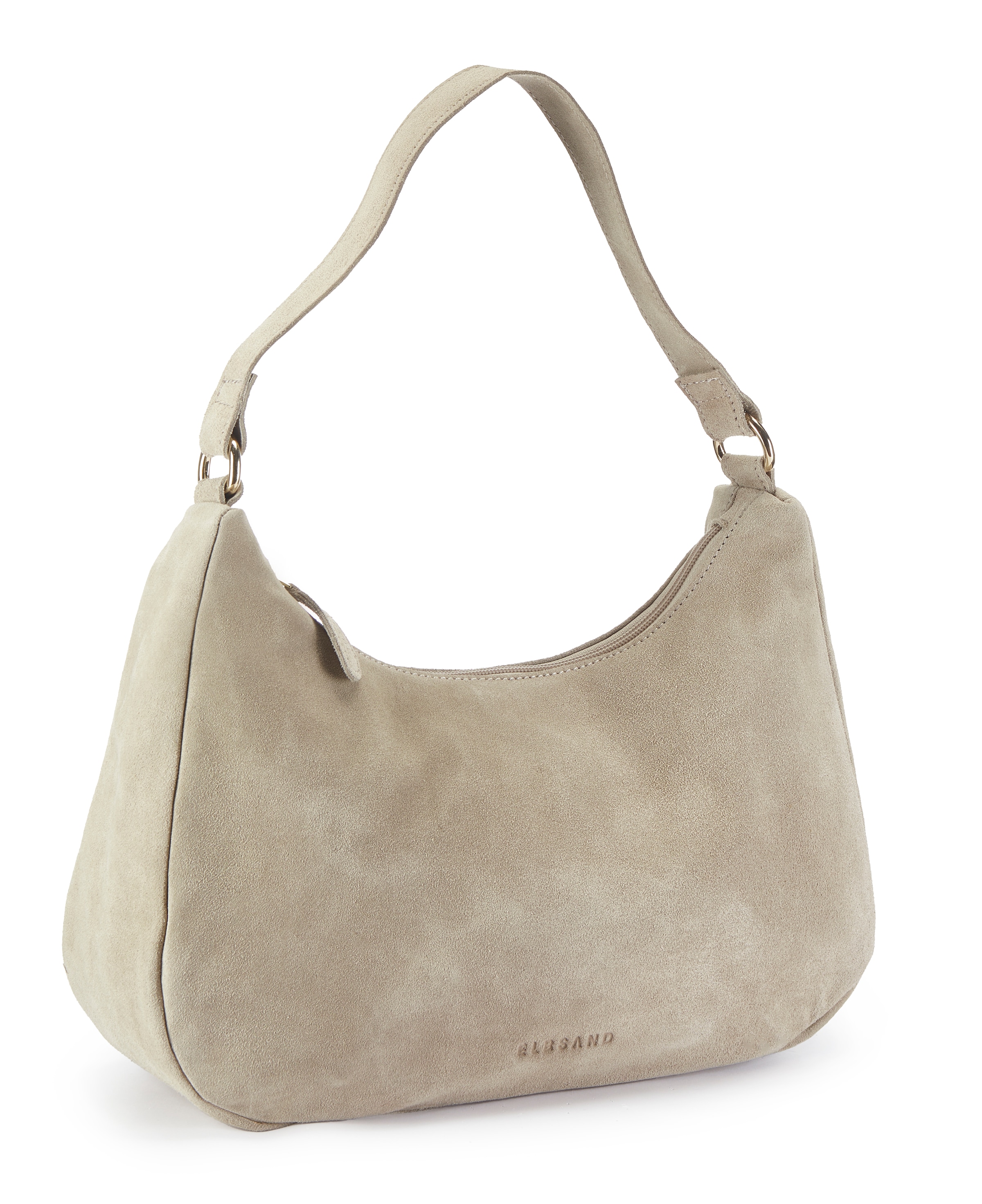 Image of Elbsand Schultertasche "Handtasche, Shopper, Ledertasche, Tragetasche, Damentasche" aus weichem Veloursleder