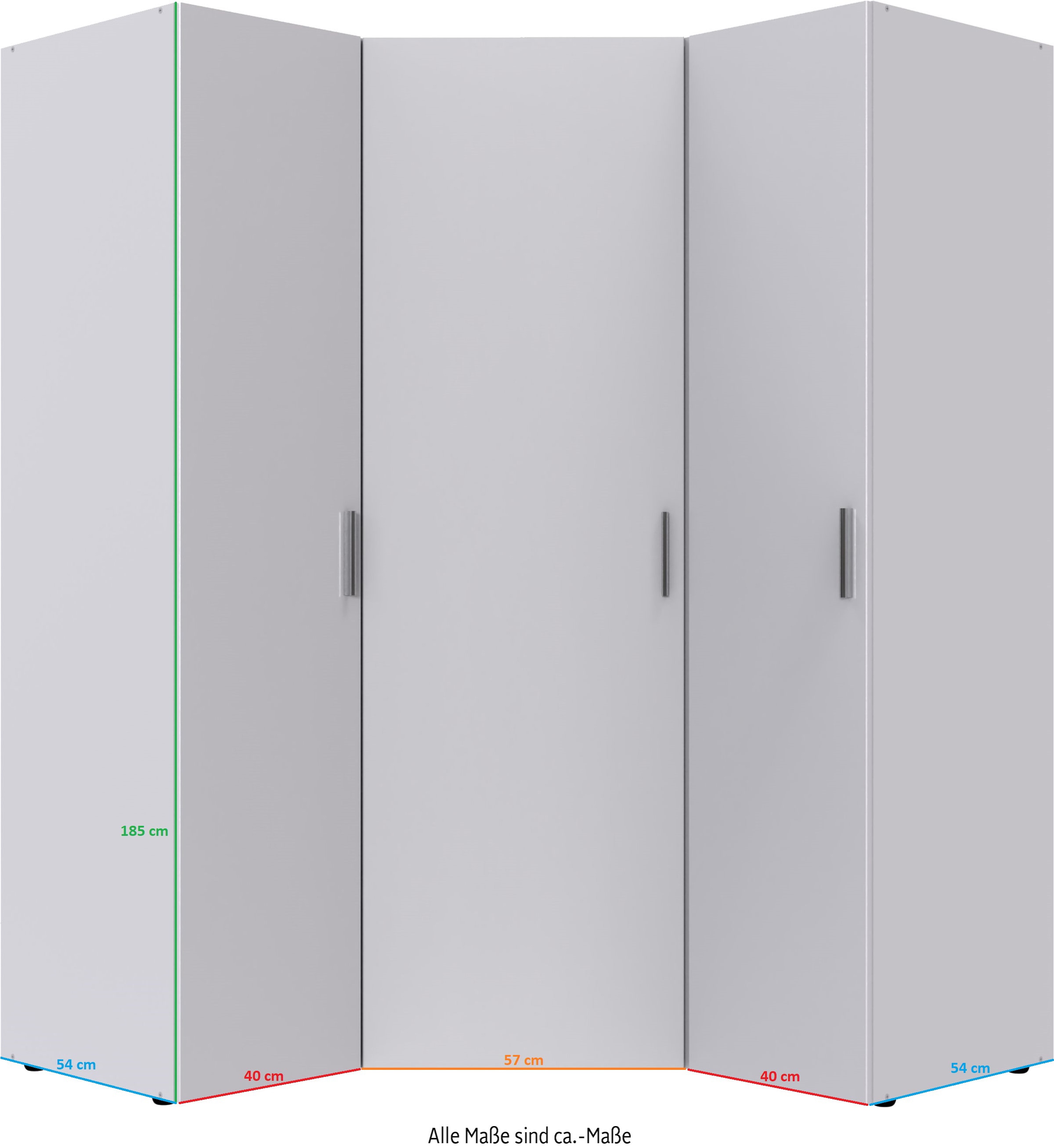 Wimex Schranksystem »Münster«, (Spar-Set, 3tlg: Eckschrank+ 2 Schränke 40cm breit), Mehrzweckschrank