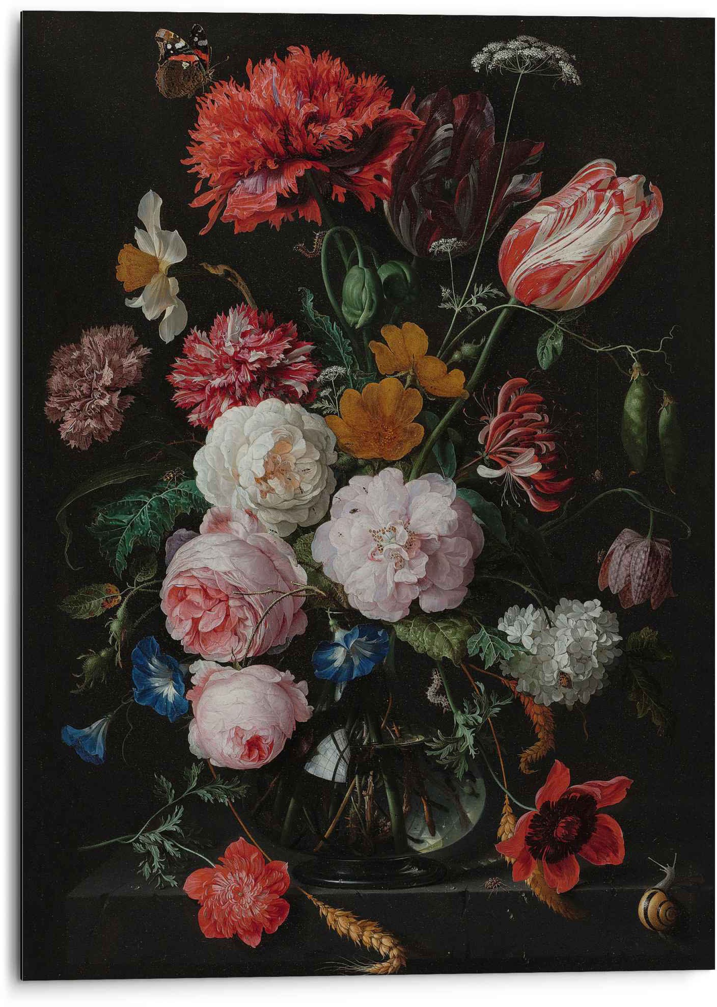 Image of Reinders! Wandbild »Aluminium Wandbild Stillleben mit Blumenvase Jan Davidsz de Heem - Alte Meister - Berühmte Gemälde - Blumen«, Vasen, (1 St.) bei Ackermann Versand Schweiz