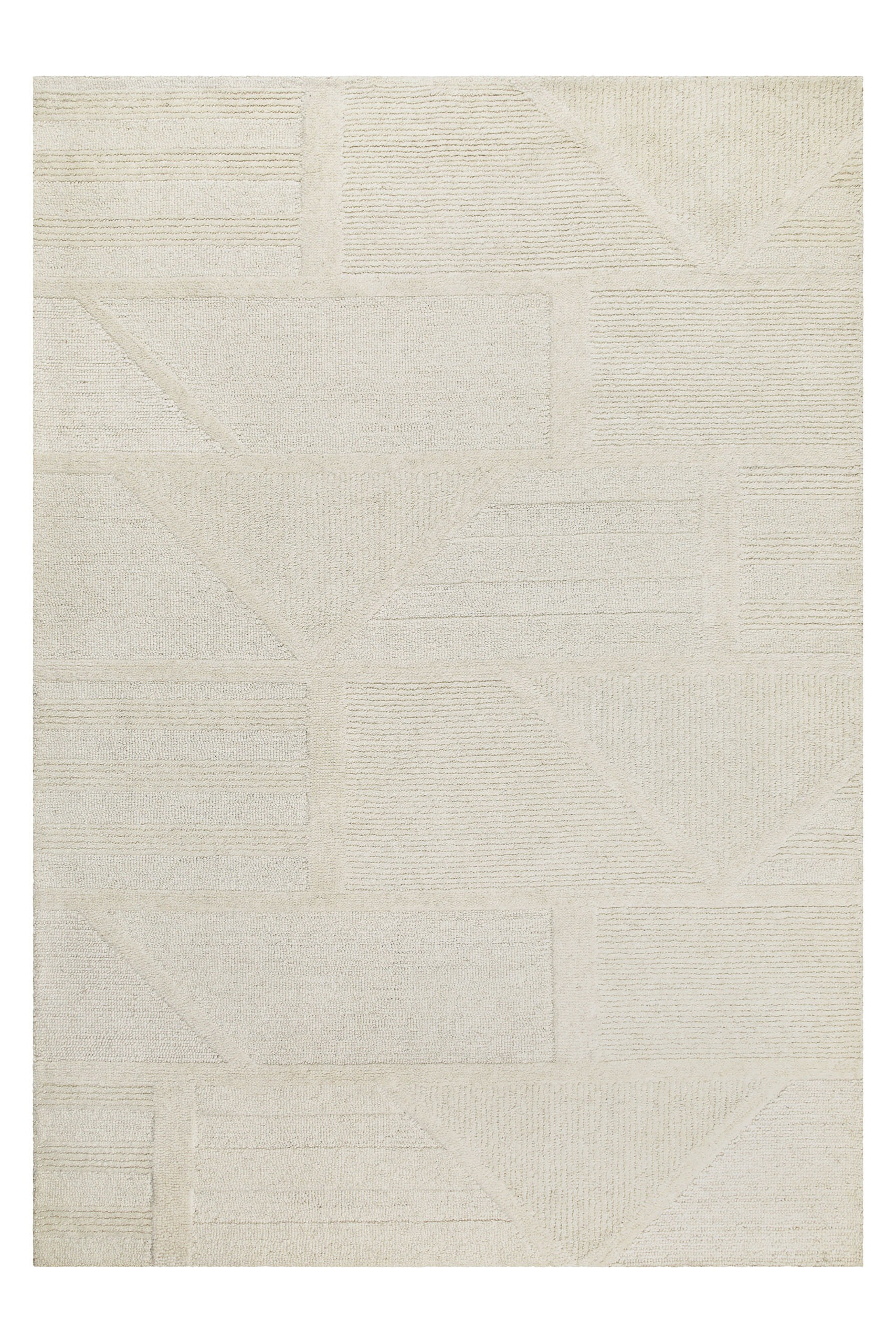 Wecon home Wollteppich »Hamptons FIVETEEN«, rechteckig, 15 mm Höhe, Läufer, Schurwolle, Kurzflor, Wohn- & Schlafzimmer, Hoch-Tief-Effekt