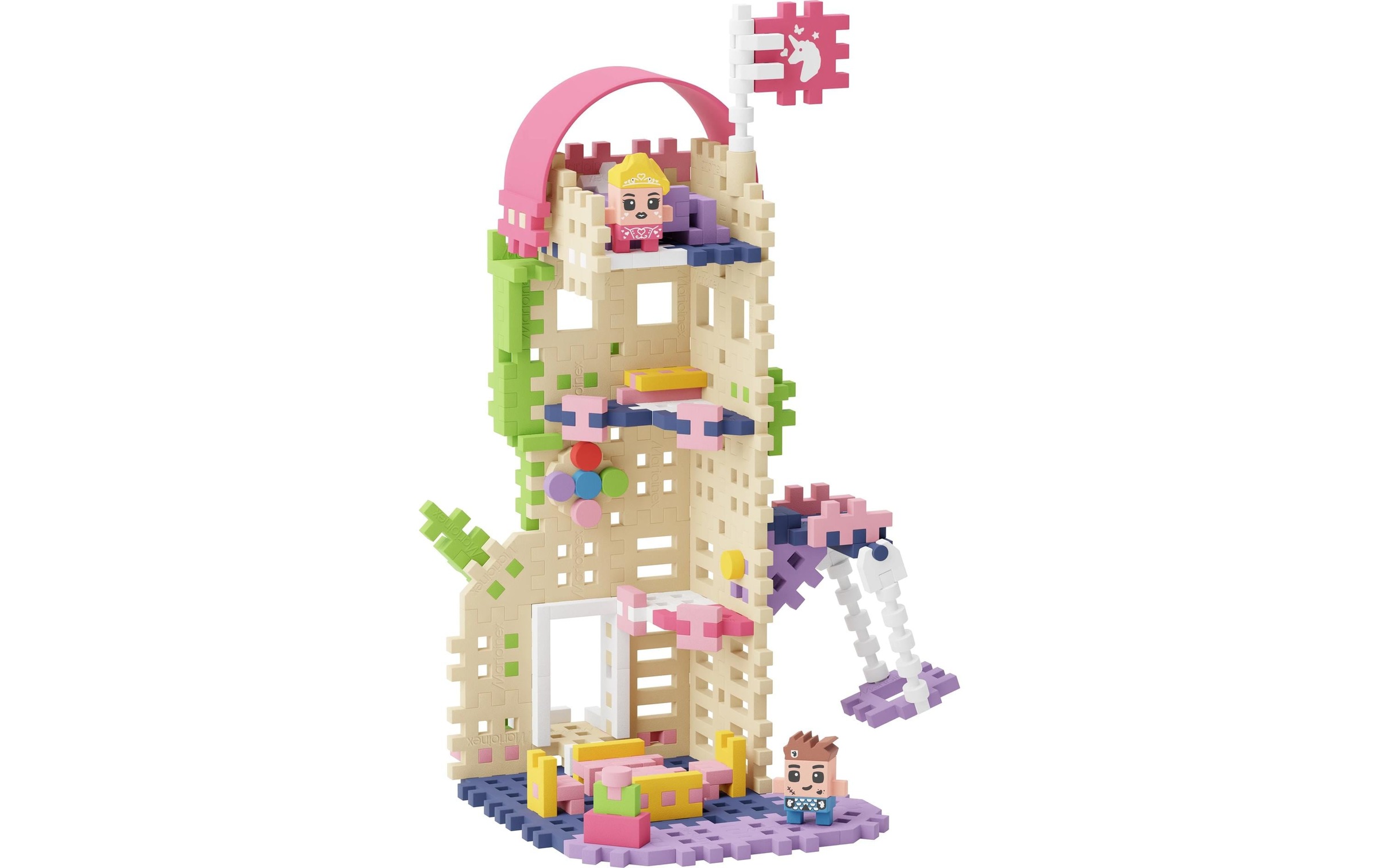 Image of Konstruktionsspielsteine "Max Bersinger Marioinex Princess Fantasie Turm - 148 Teile"